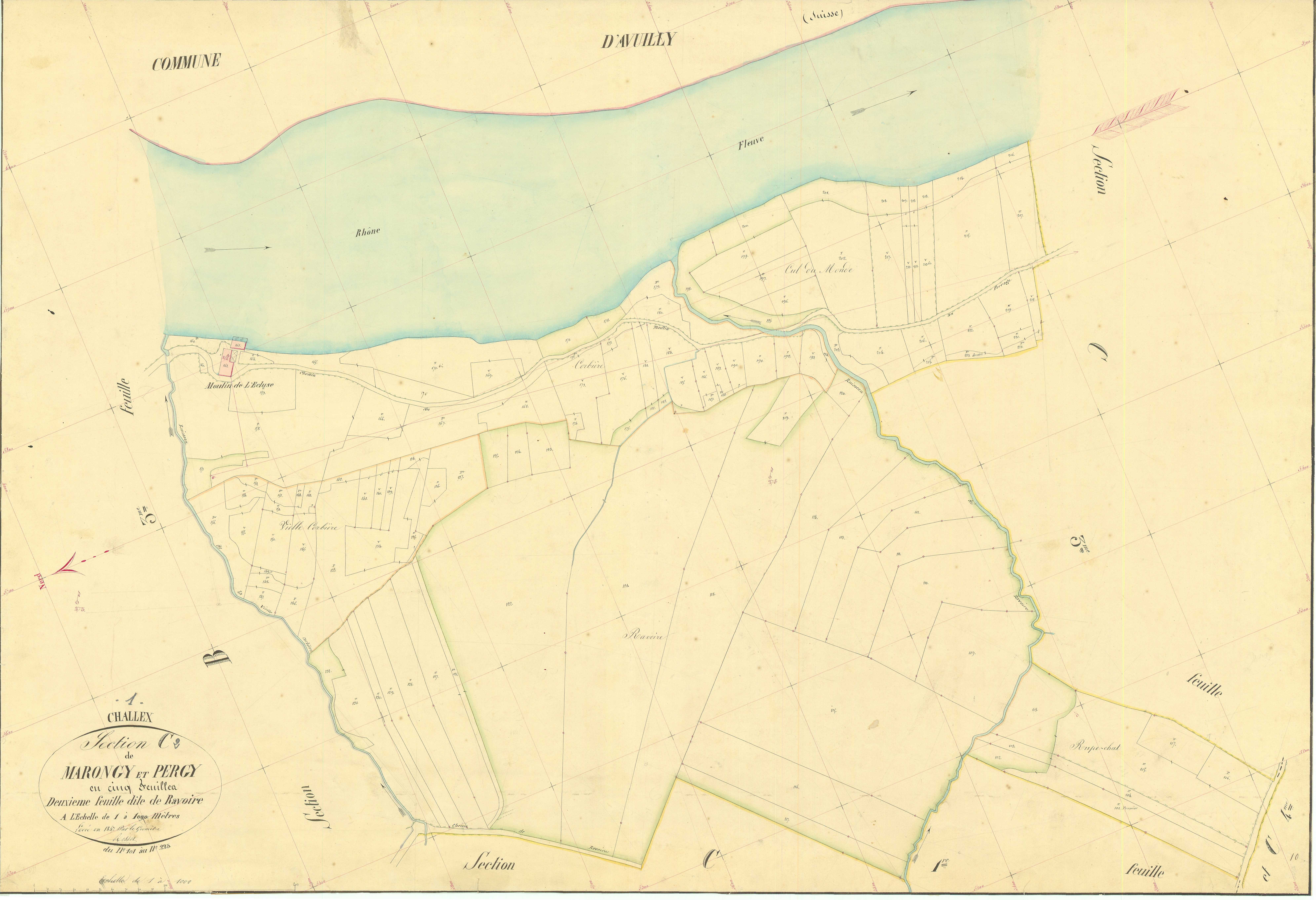 Challex - 3 P 4962 - 3 P 4962 -  Feuille 2  (1847)