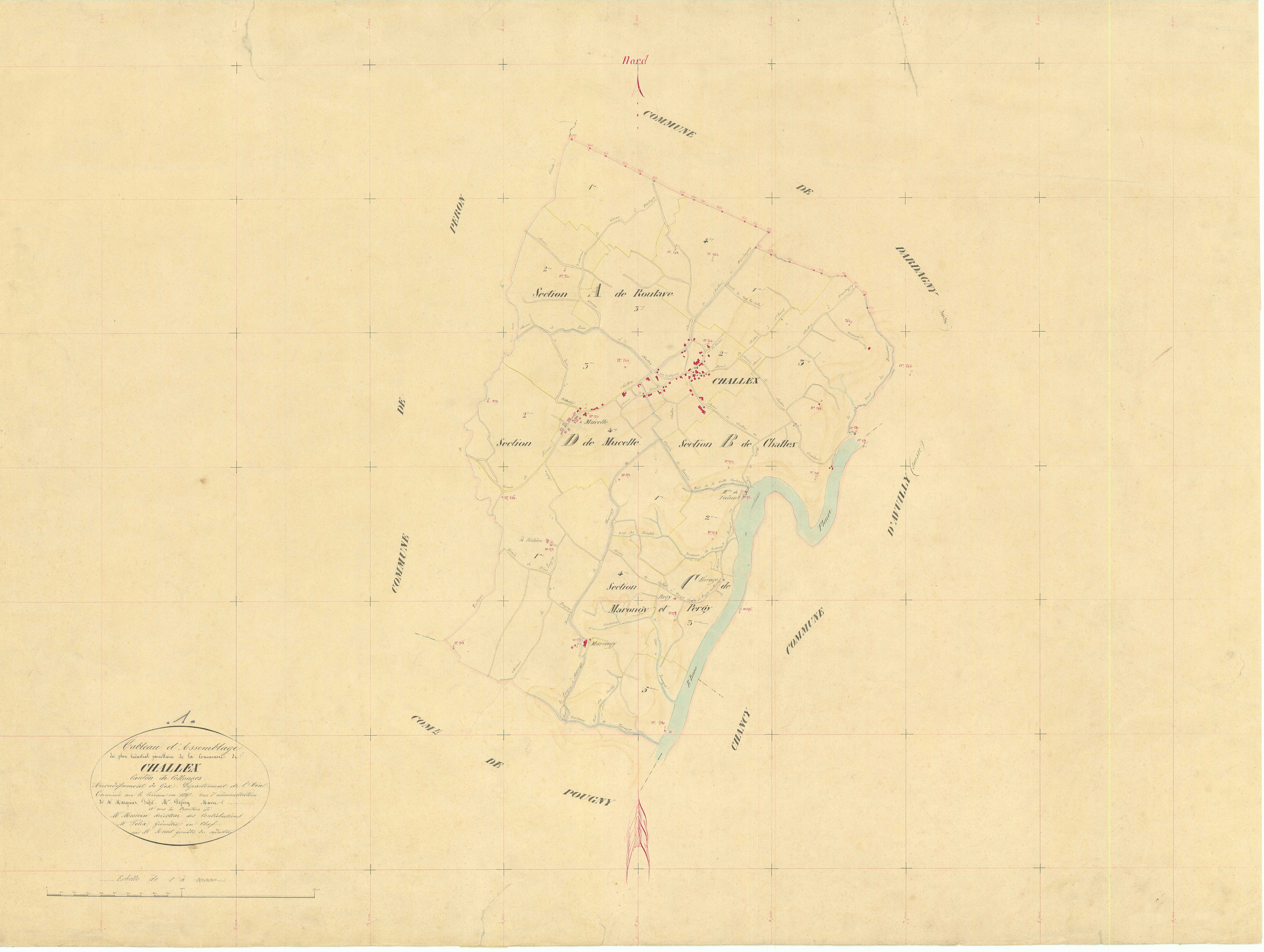 Challex - 3 P 4953 - 3 P 4953 -  Tableau d'assemblage  (1847)