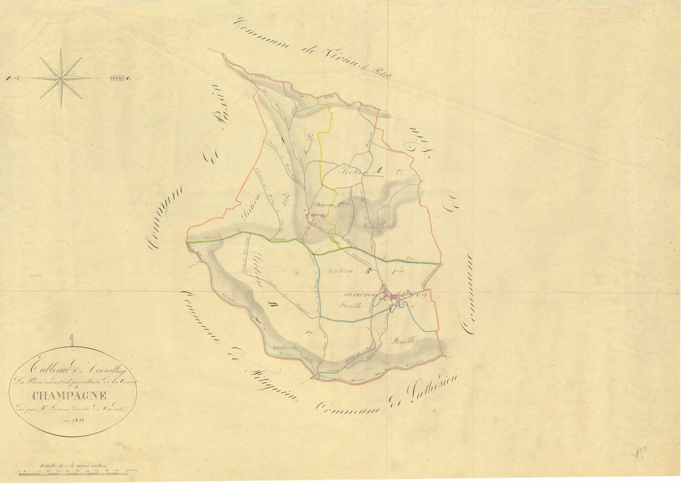 Champagne-en-Valromey - 3 P 4970 - 3 P 4970 -  Tableau d'assemblage  (1831)