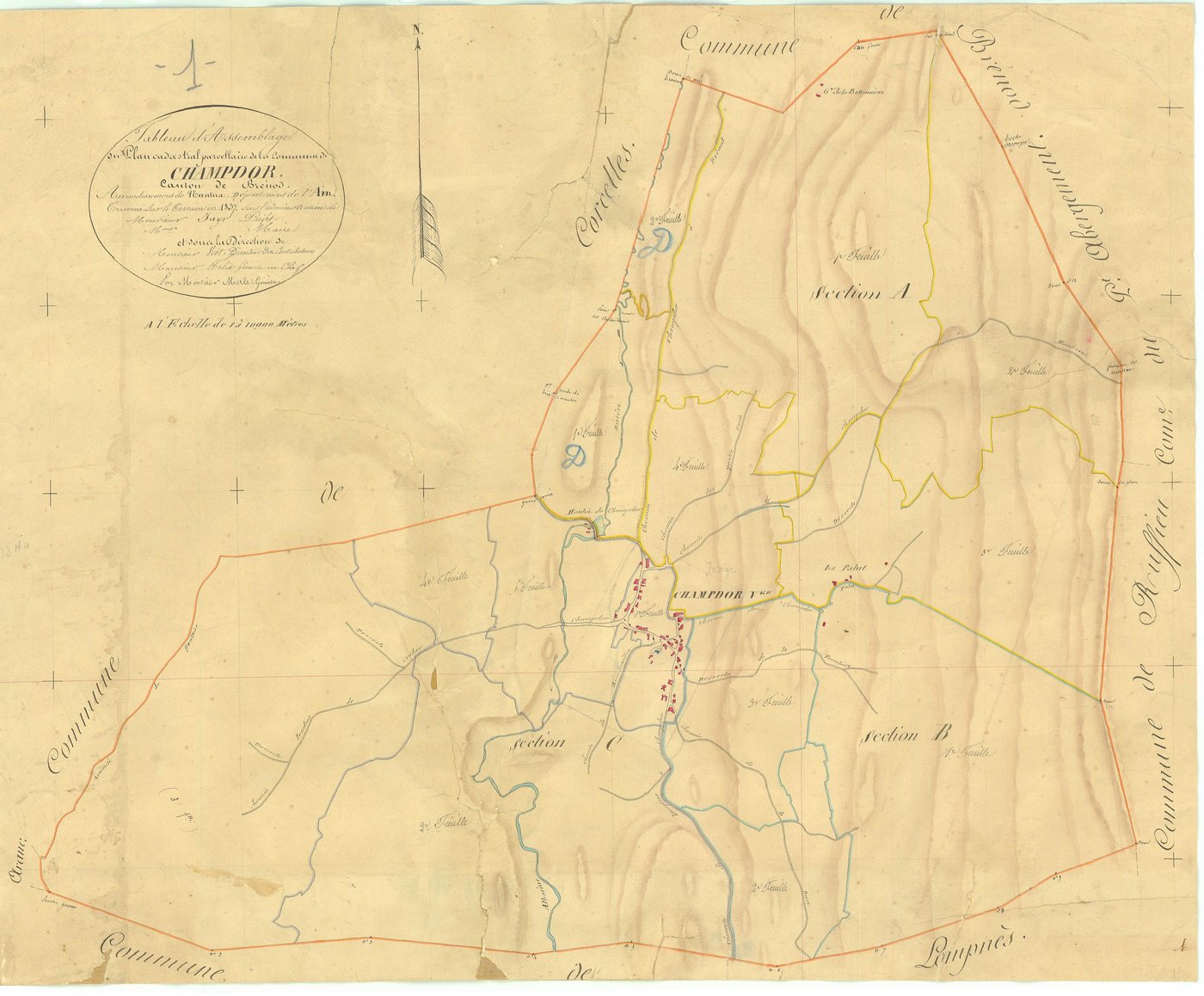 Champdor - 3 P 4975 - 3 P 4975 -  Tableau d'assemblage  (1837)