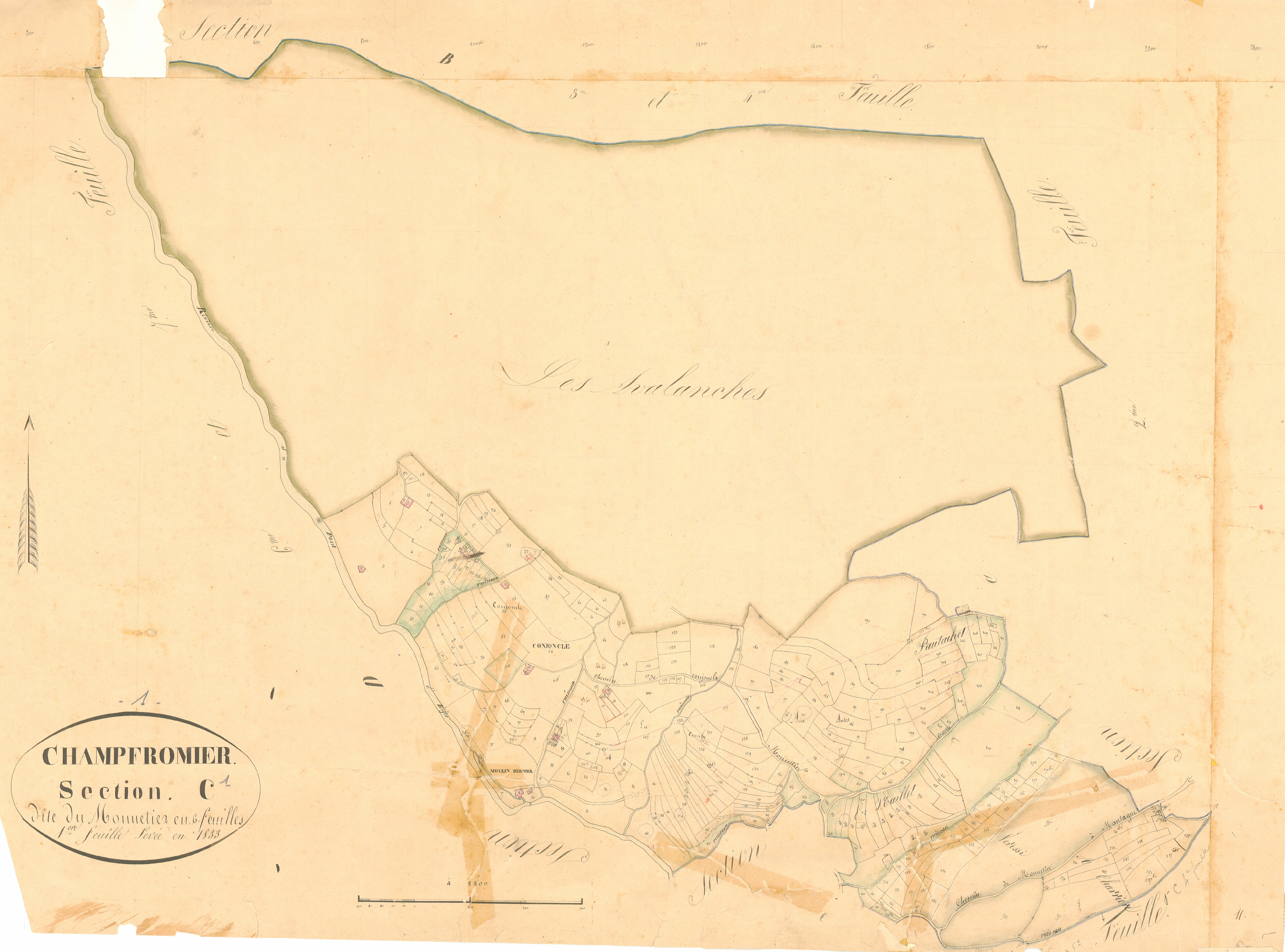 Champfromier - 3 P 5000 - 3 P 5000 -  Feuille 1  (1833)