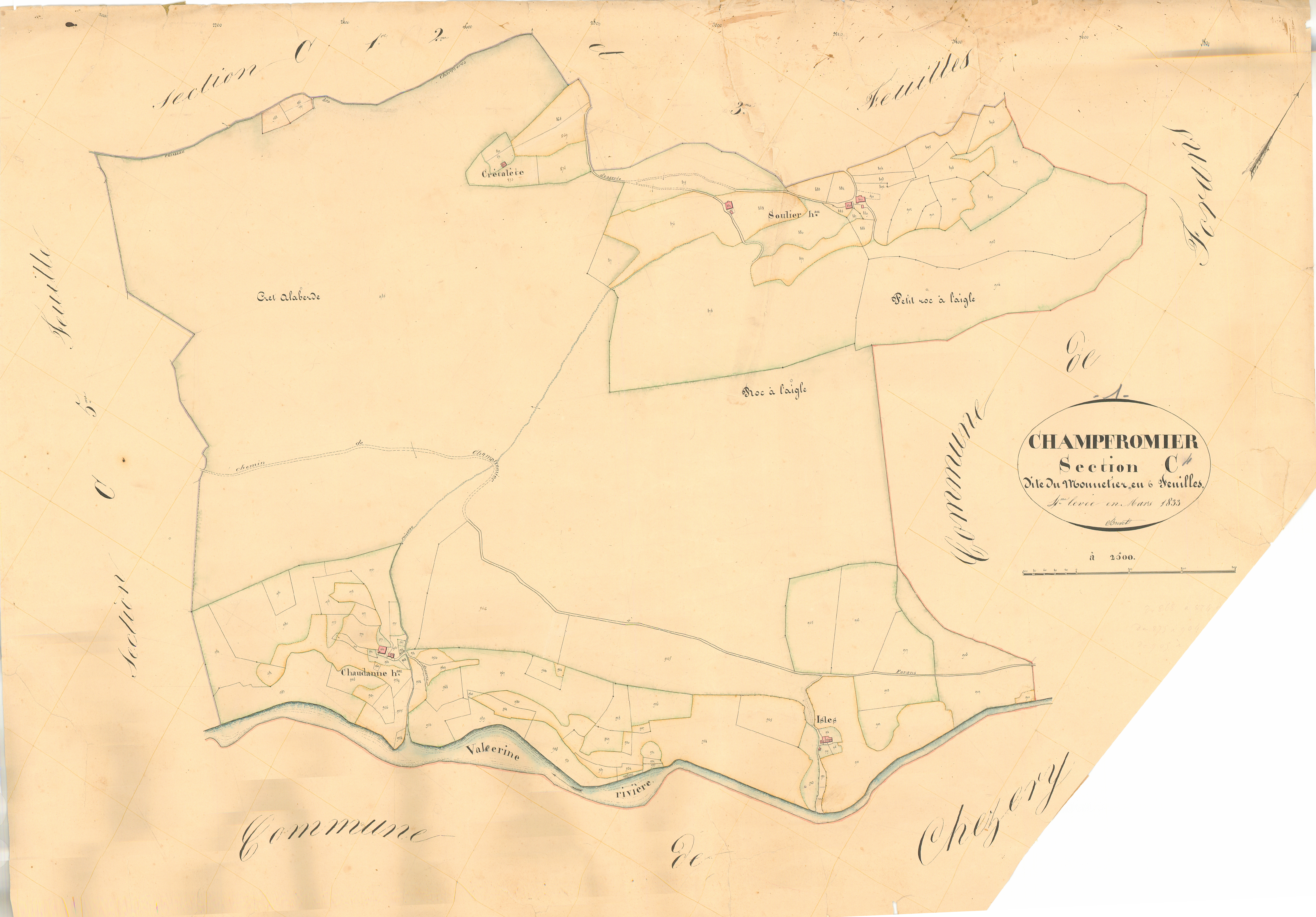 Champfromier - 3 P 5003 - 3 P 5003 -  Feuille 4  (1833)