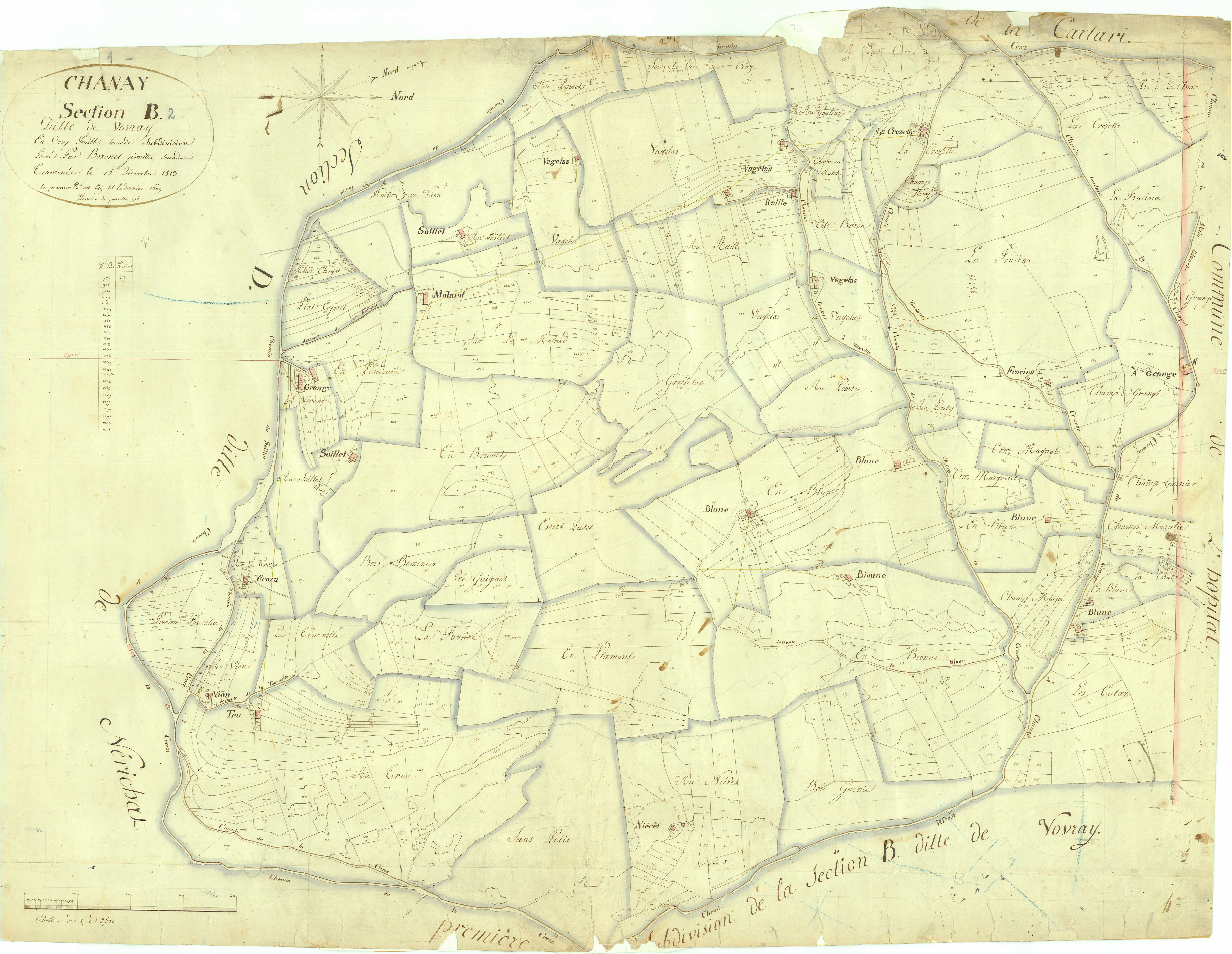 Chanay - 3 P 5016 - 3 P 5016 - Feuille 2 (1813)