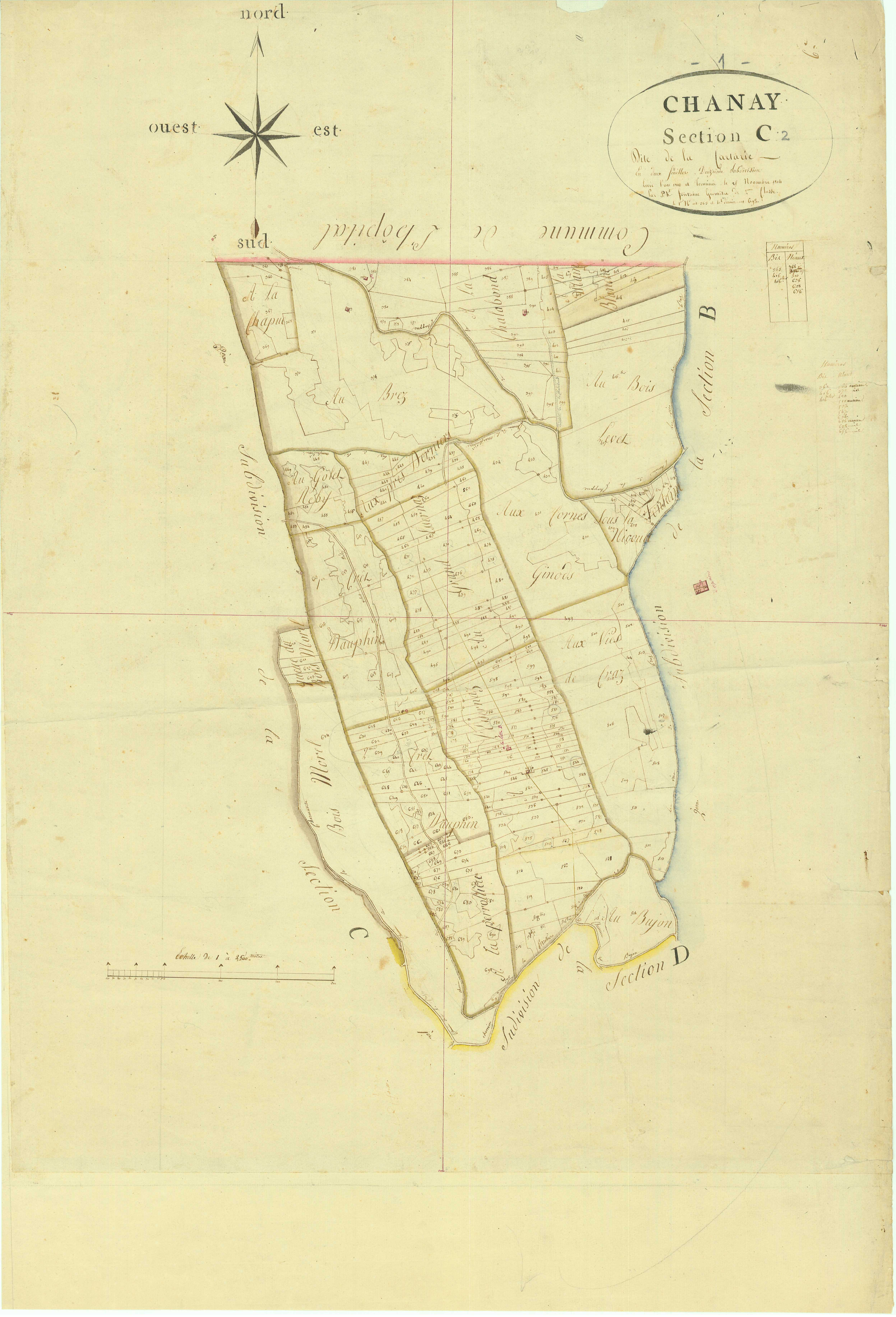Chanay - 3 P 5018 - 3 P 5018 - Feuille 2 (1813)