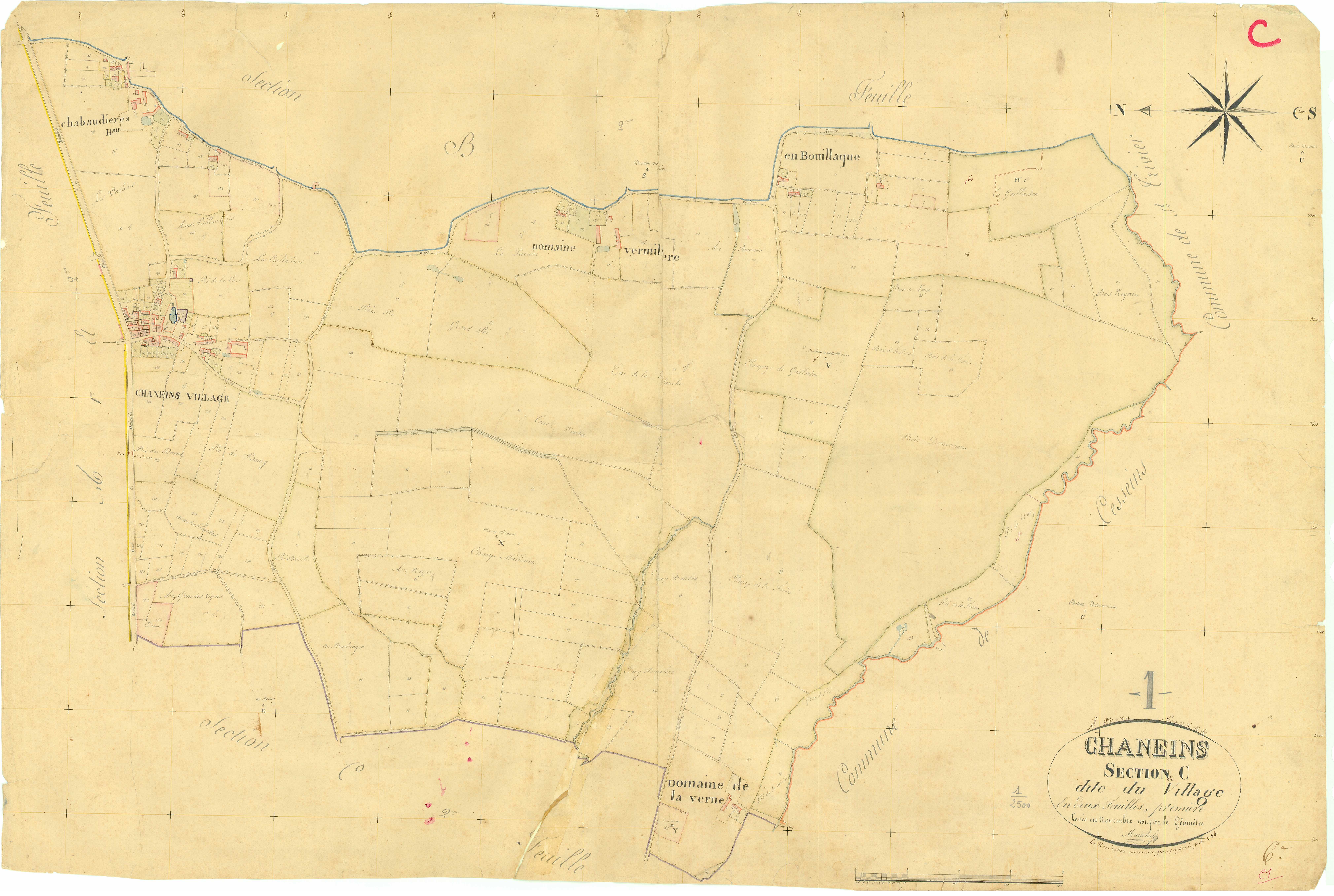 Chaneins - 3 P 5036 - 3 P 5036 -  Feuille 1  (1832)