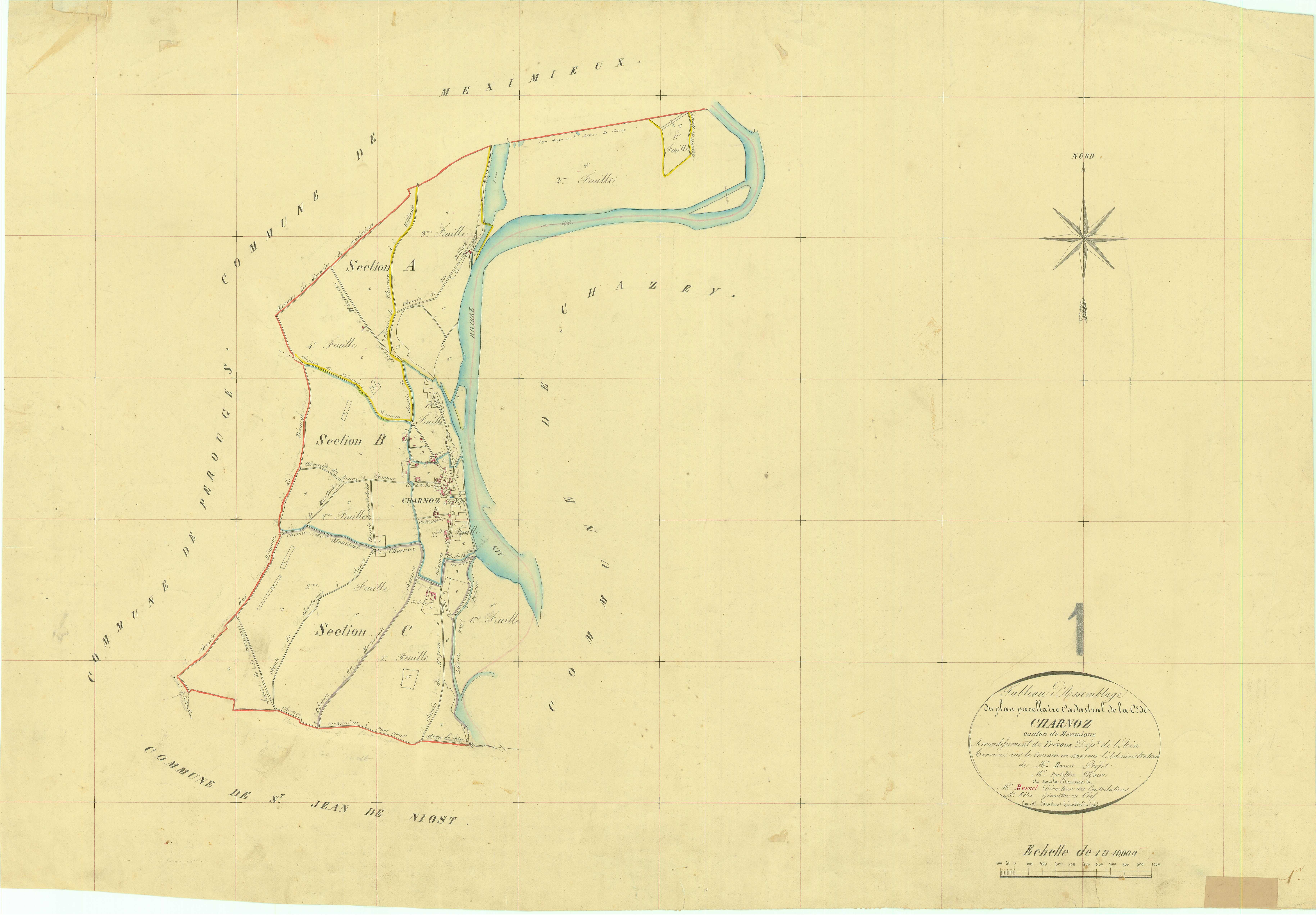 Charnoz-sur-Ain - 3 P 5059 - 3 P 5059 -  Tableau général  (1838)