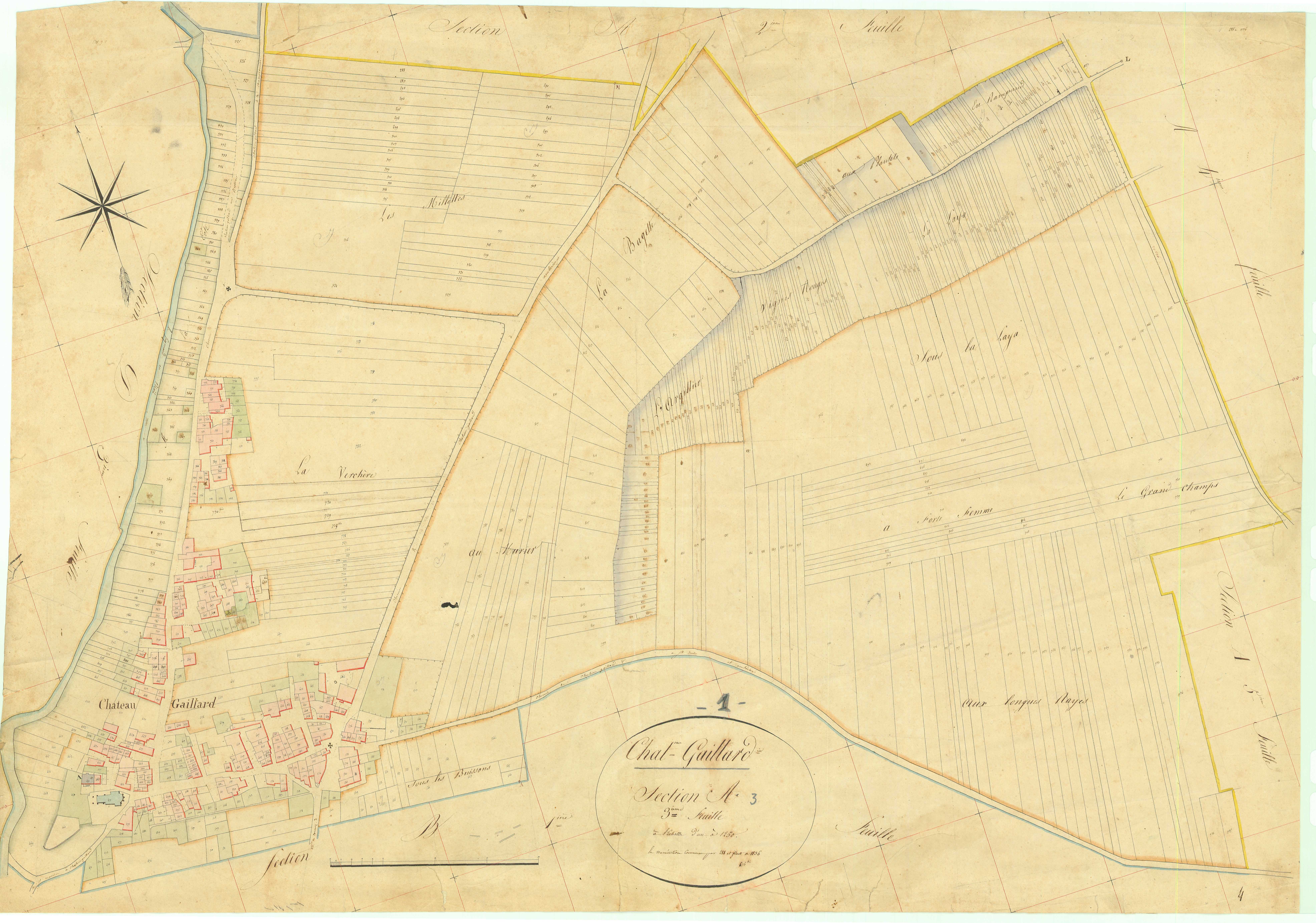 Château-Gaillard - 3 P 5076 - 3 P 5076 -  Feuille 3  (1827)