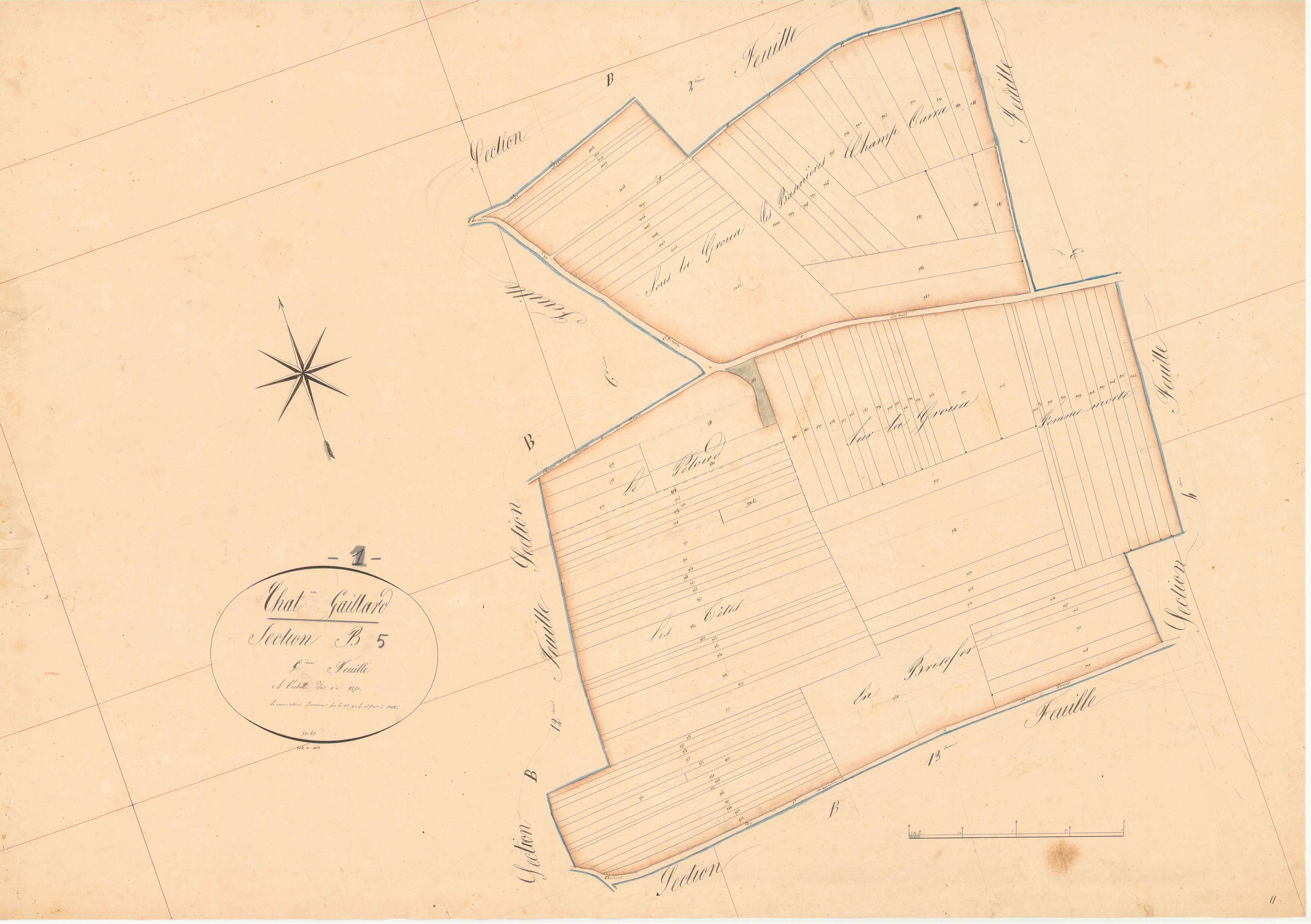 Château-Gaillard - 3 P 5083 - 3 P 5083 -  Feuille 5  (1827)