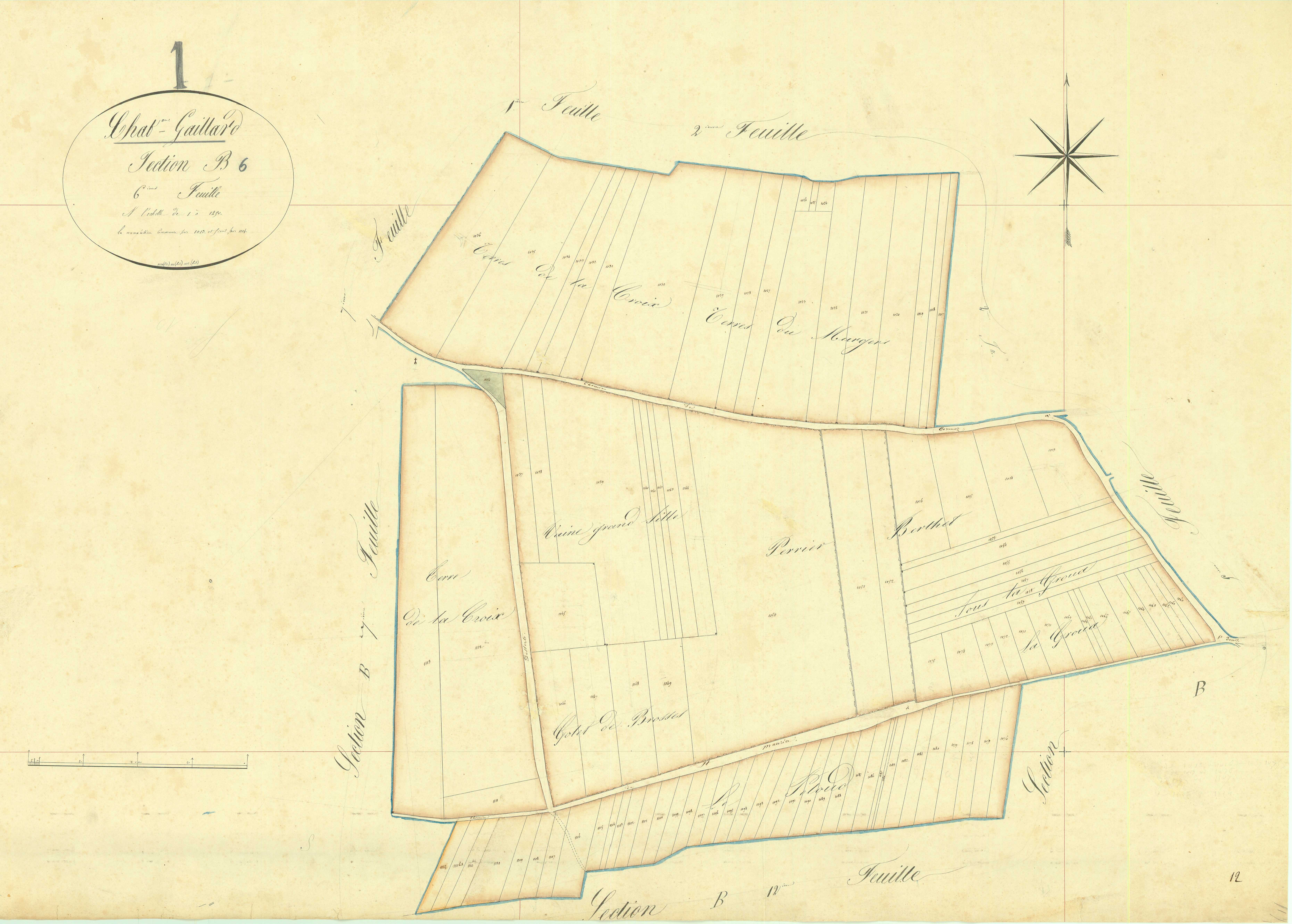 Château-Gaillard - 3 P 5084 - 3 P 5084 -  Feuille 6  (1827)