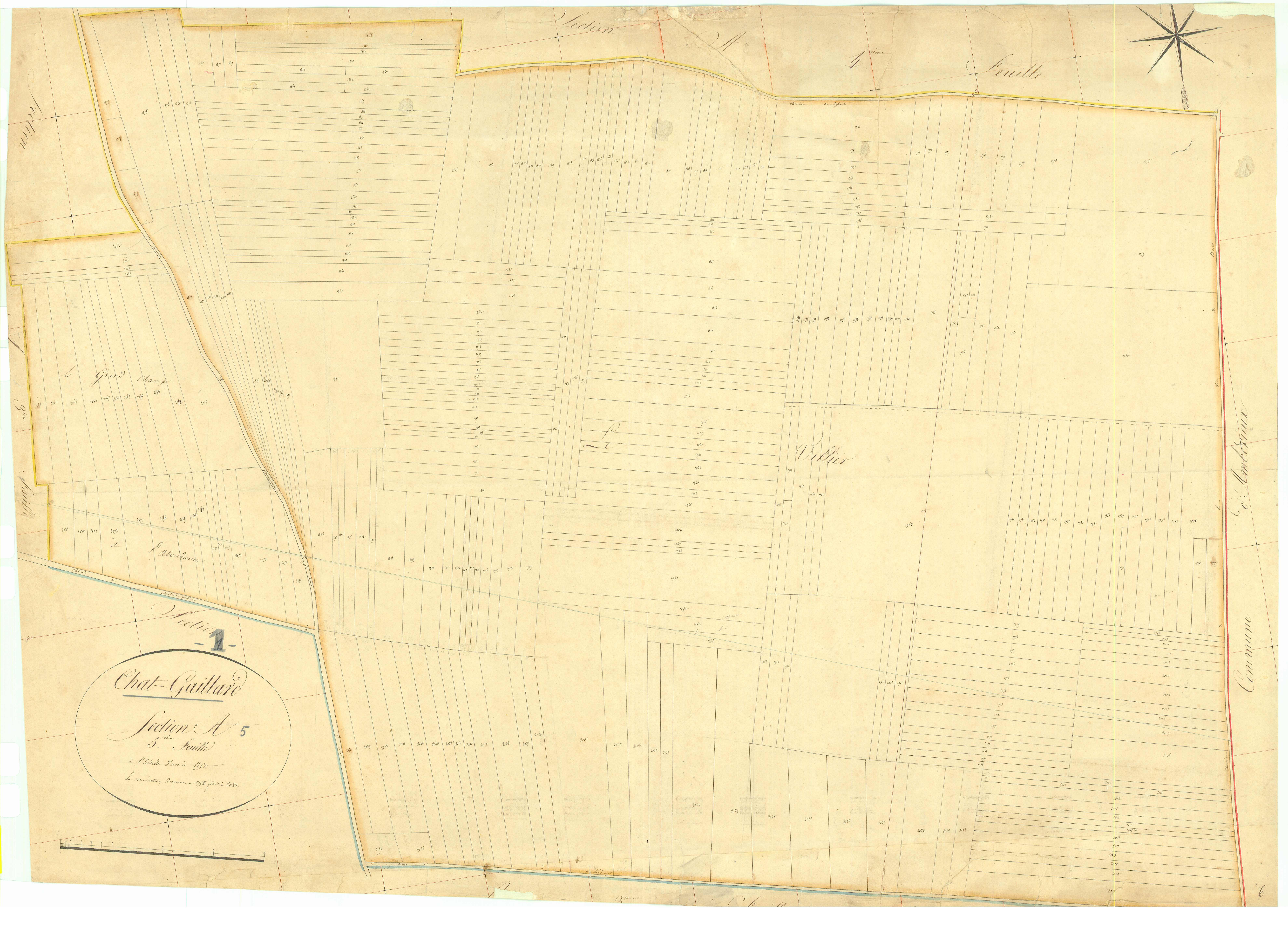 Château-Gaillard - 3 P 5078 - 3 P 5078 -  Feuille 5  (1827)
