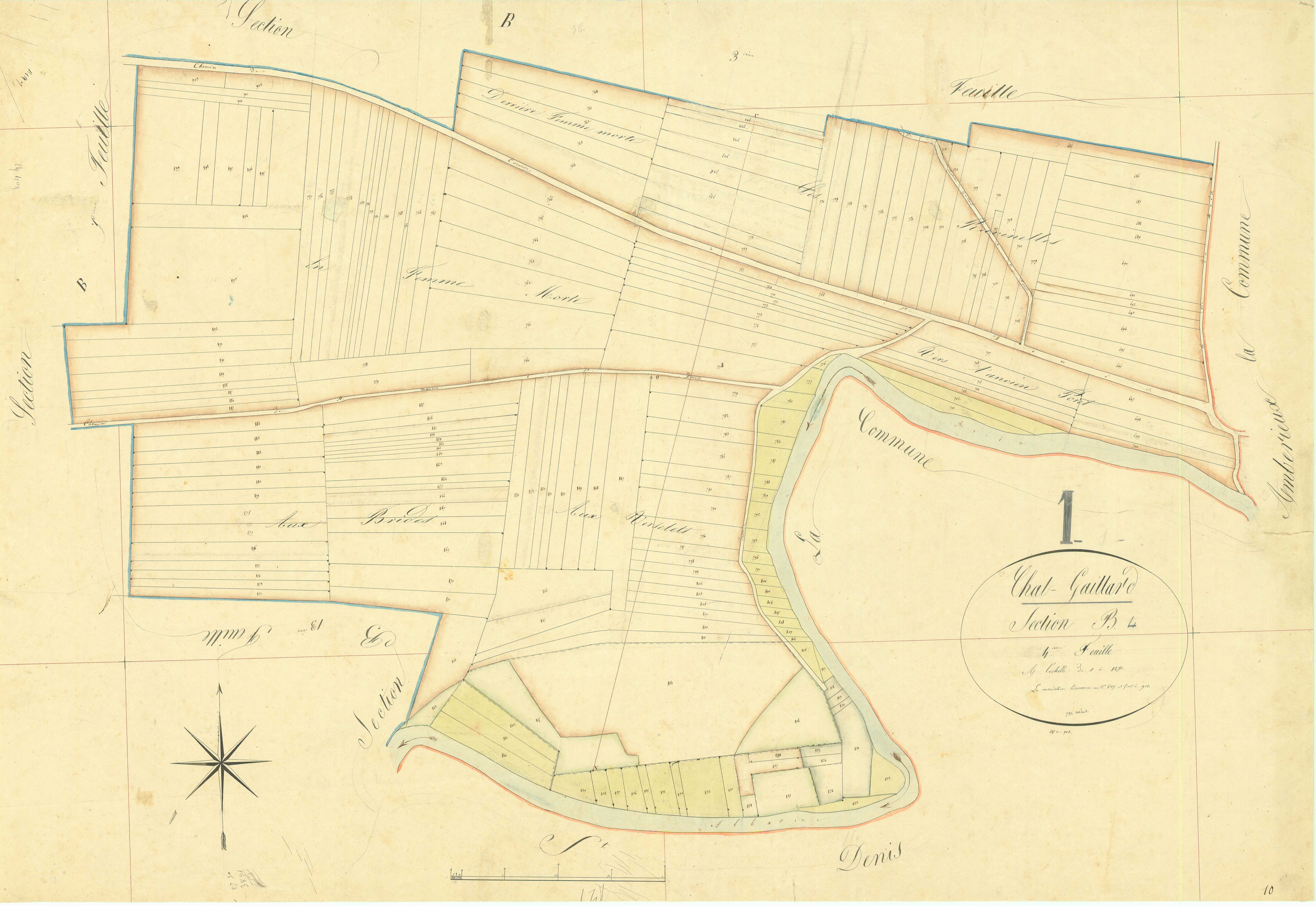 Château-Gaillard - 3 P 5082 - 3 P 5082 -  Feuille 4  (1827)