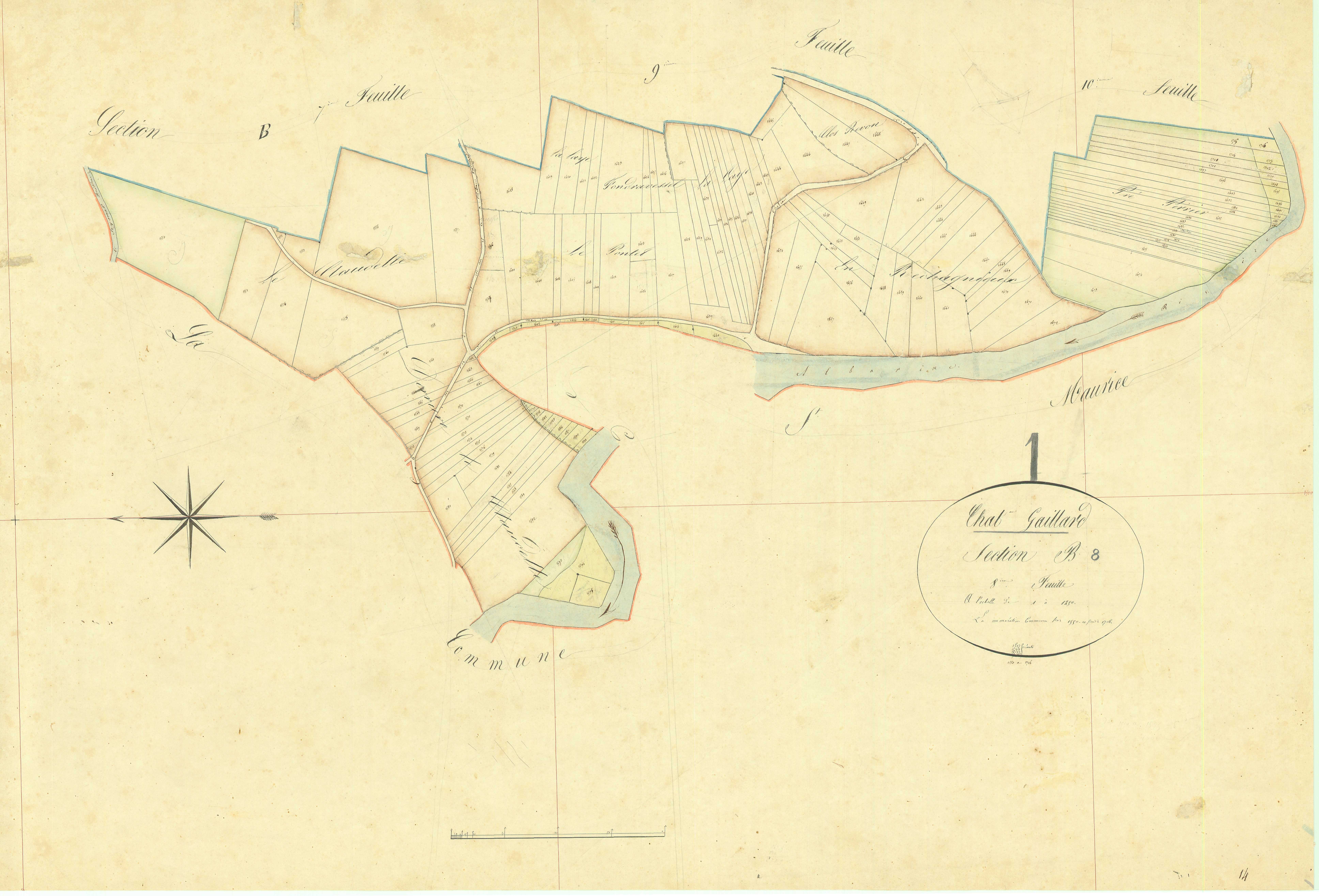 Château-Gaillard - 3 P 5086 - 3 P 5086 -  Feuille 8  (1827)