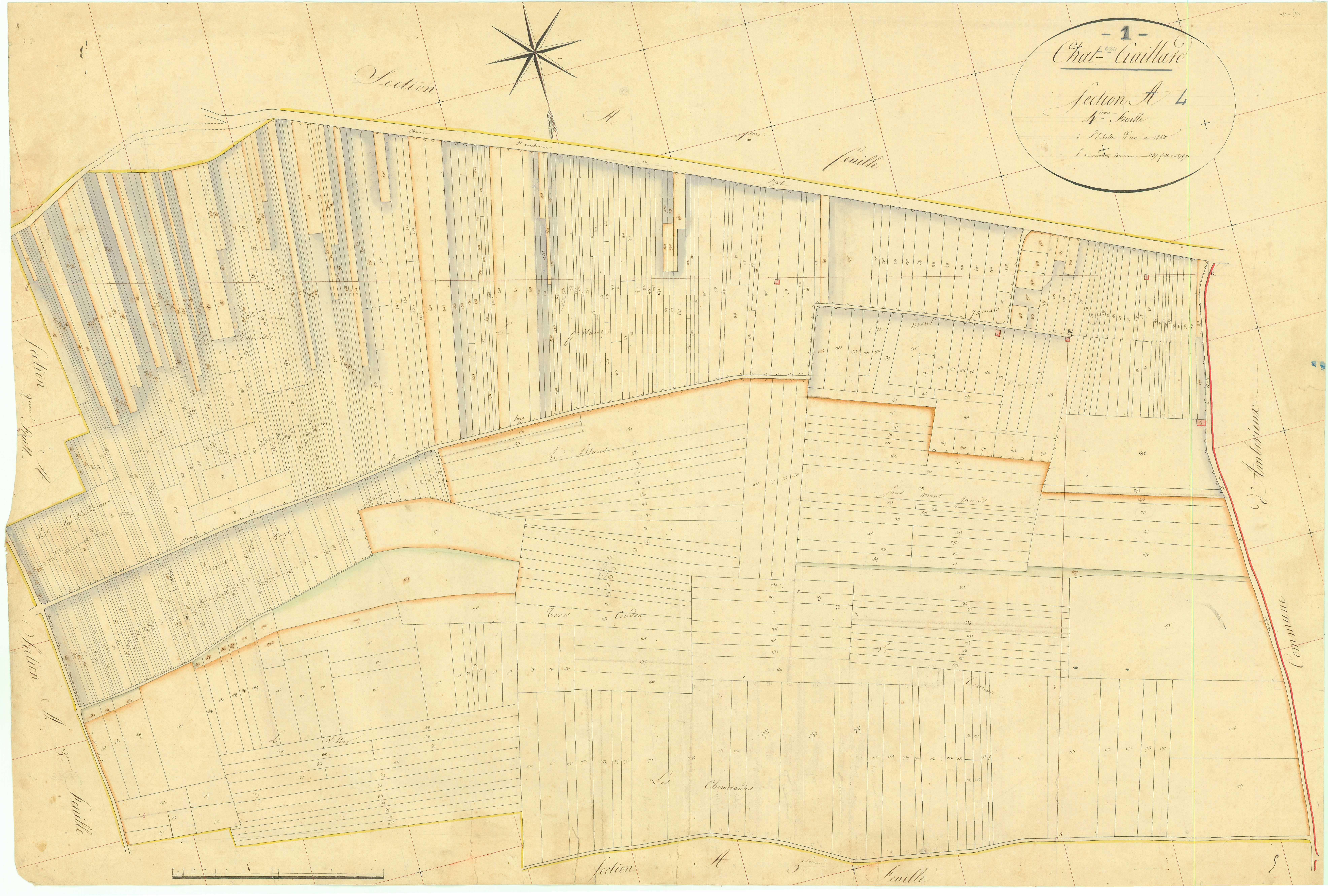 Château-Gaillard - 3 P 5077 - 3 P 5077 -  Feuille 4  (1827)