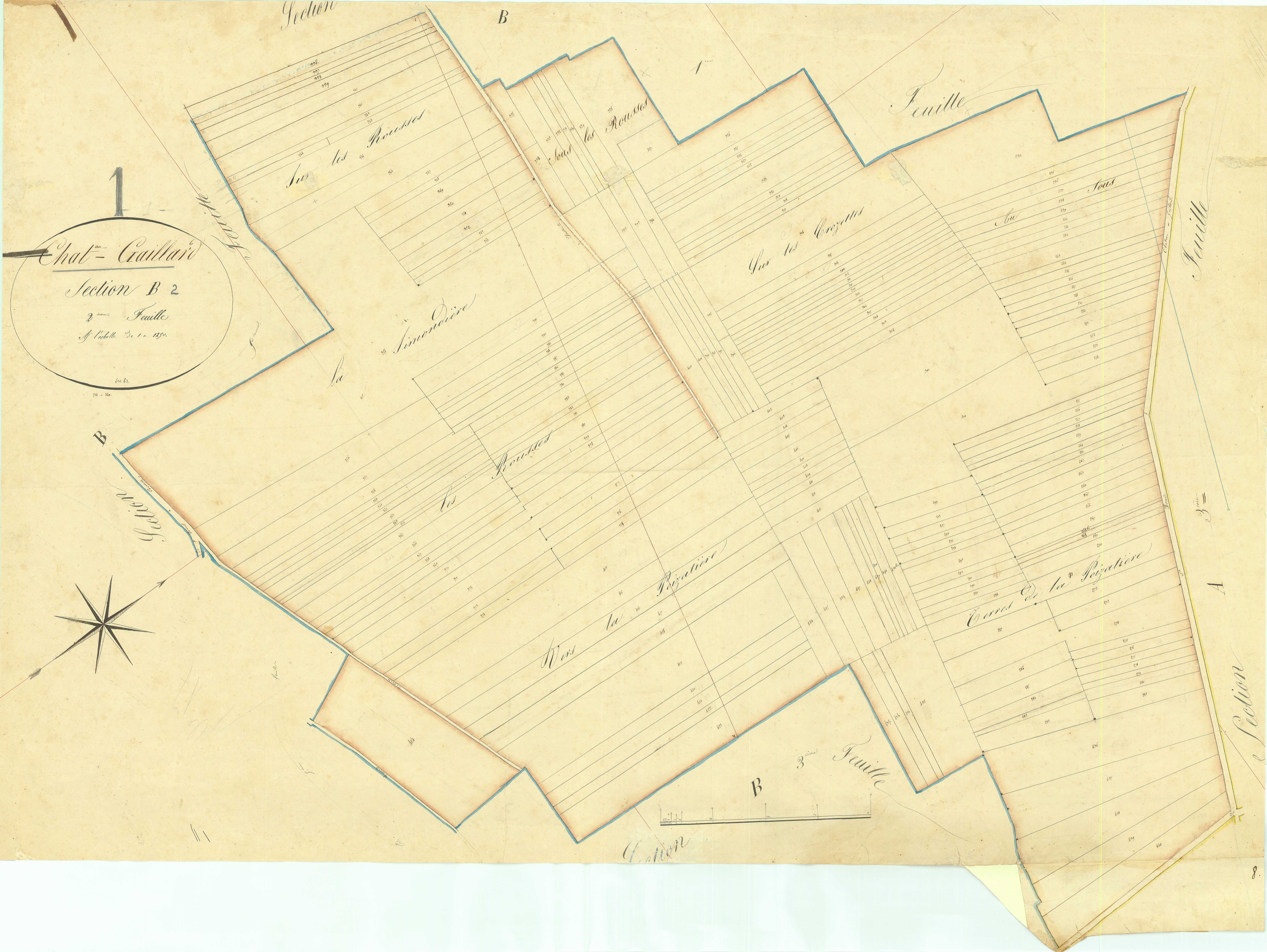 Château-Gaillard - 3 P 5080 - 3 P 5080 -  Feuille 2  (1827)