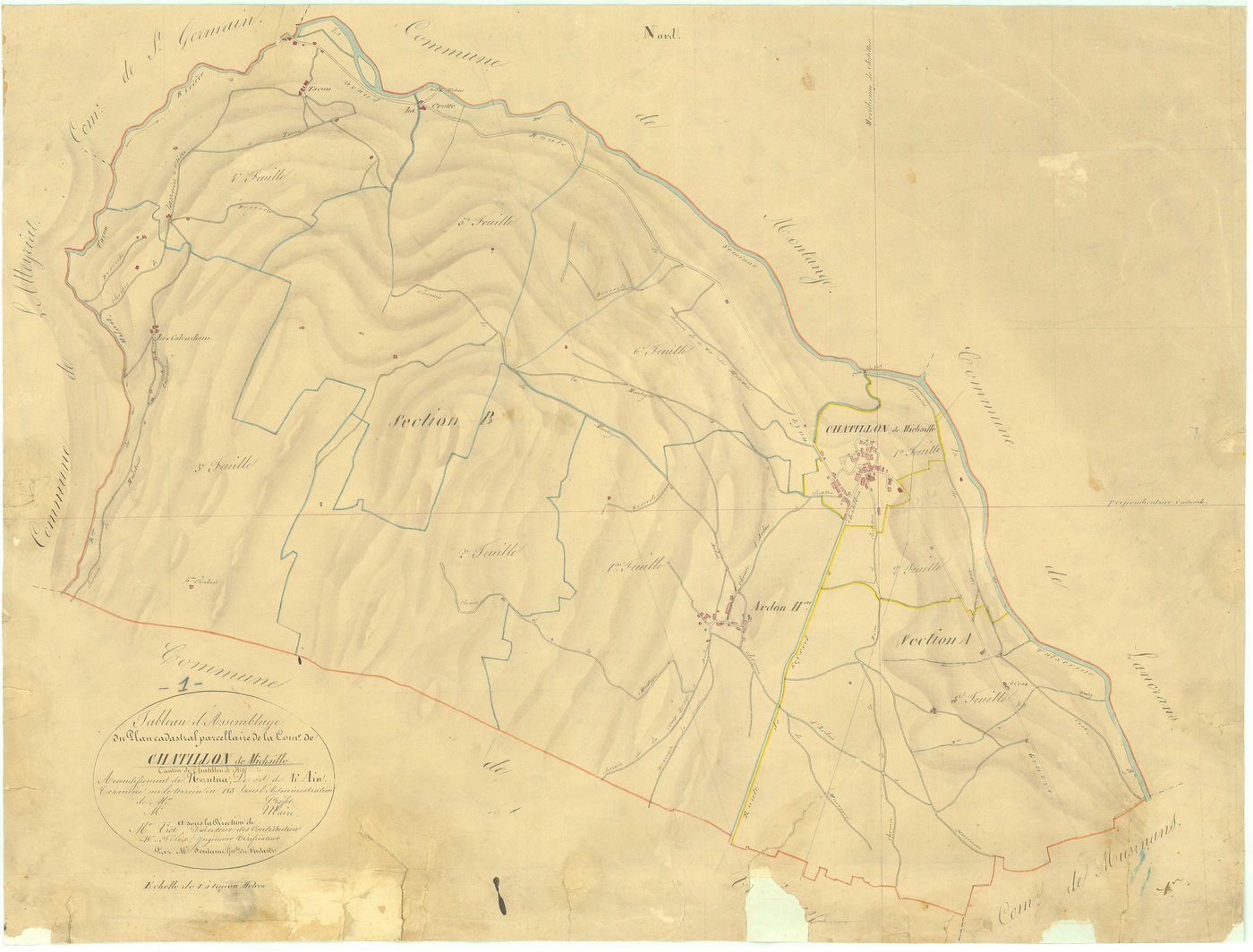 Châtillon-en-Michaille - 3 P 5106 - 3 P 5106 -  Tableau d'assemblage  (1832)