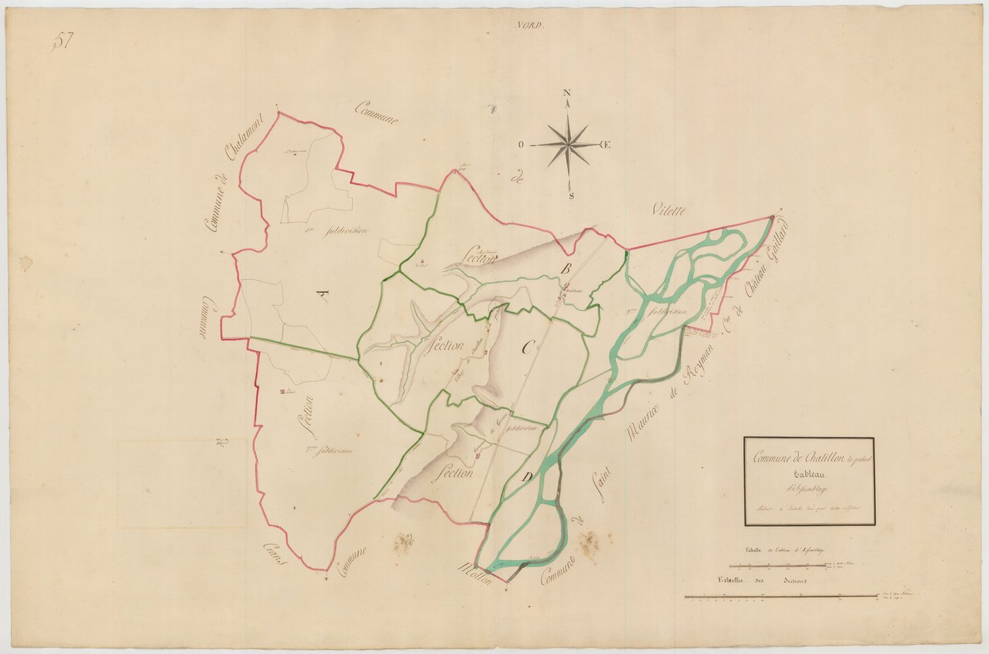 Châtillon-la-Palud - 3 P 10173-1 - 3 P 10173-1 -  Tableau d'assemblage  (1810)