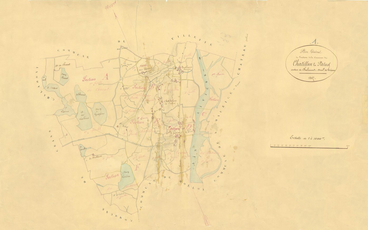 Châtillon-la-Palud - 3 P 5116 - 3 P 5116 -  Tableau d'assemblage  (1867)