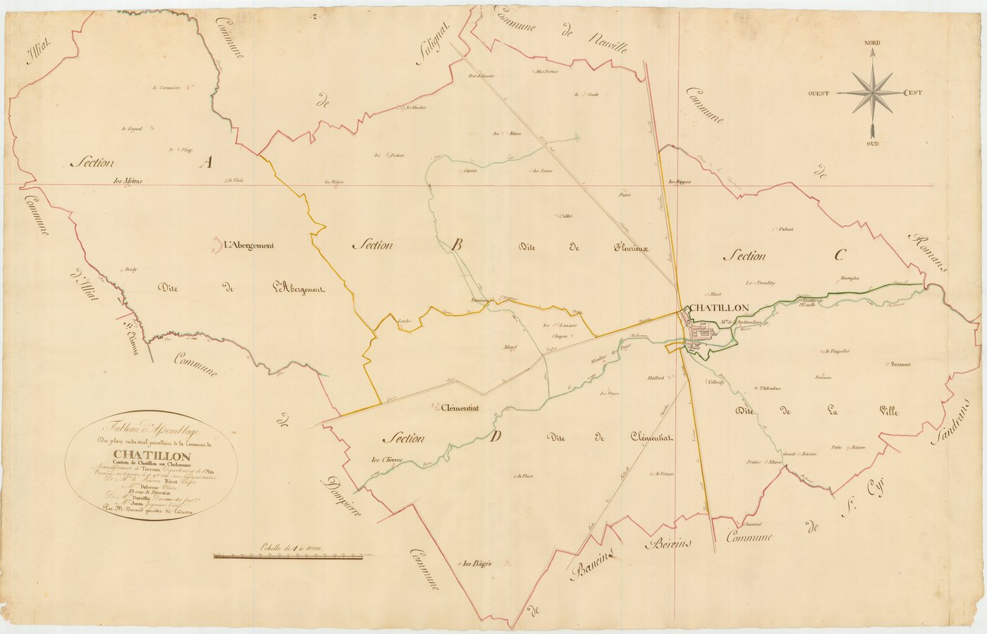 Châtillon-sur-Chalaronne - 3 P 10143-1 - 3 P 10143-1 -  Tableau d'assemblage  (1811)