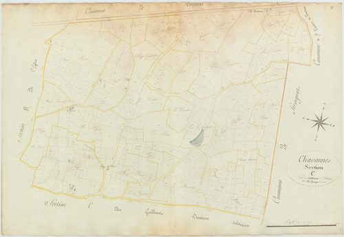 Chavannes-sur-Reyssouze - 3 P 10133-8 - 3 P 10133-8 -  Feuille 3  (1812)