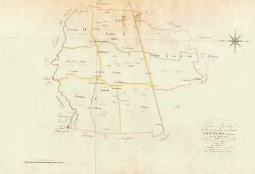 Chavannes-sur-Reyssouze - 3 P 10133-1 - 3 P 10133-1 -  Tableau d'assemblage  (1812)