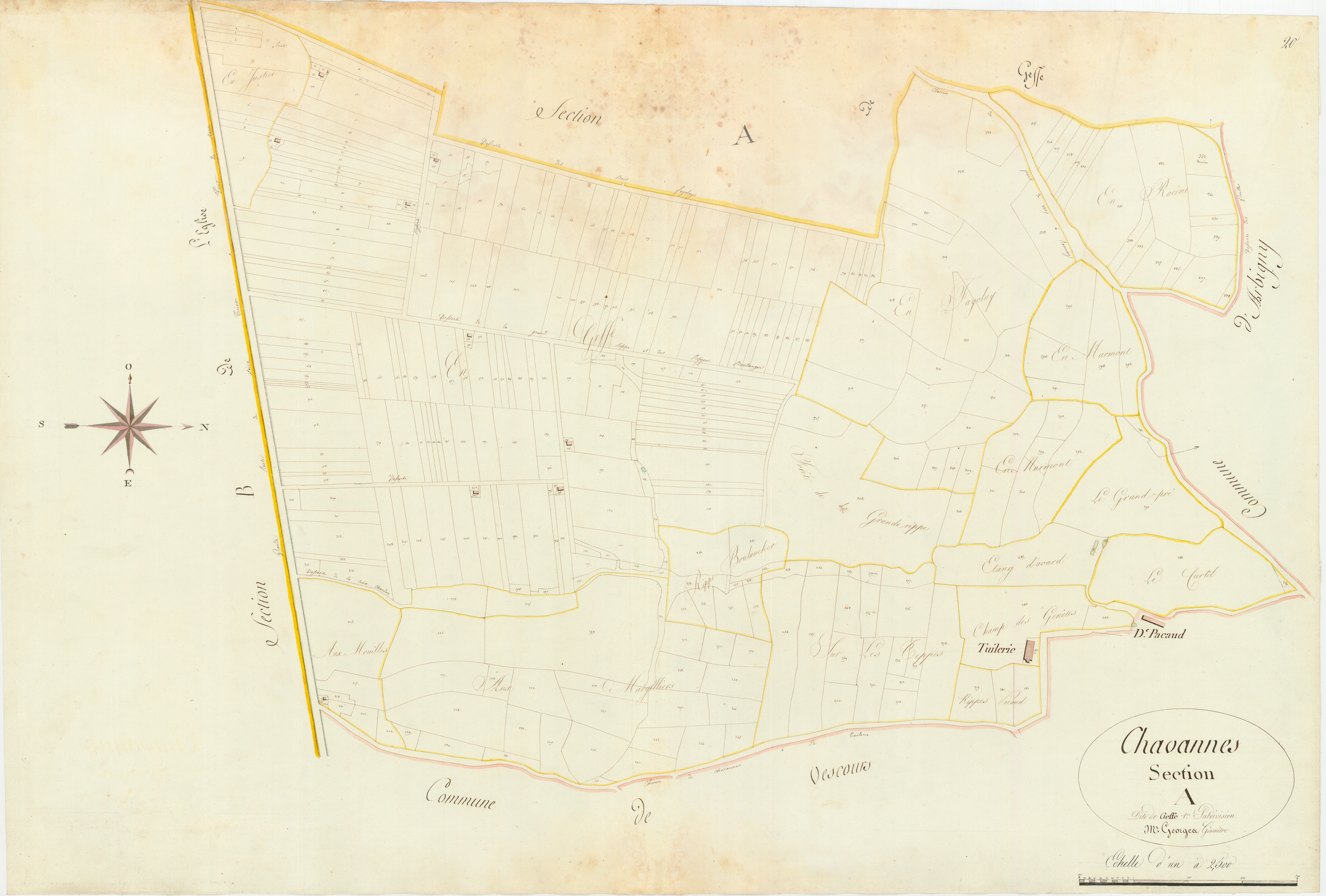 Chavannes-sur-Reyssouze - 3 P 10133-2 - 3 P 10133-2 -  Feuille 1  (1812)