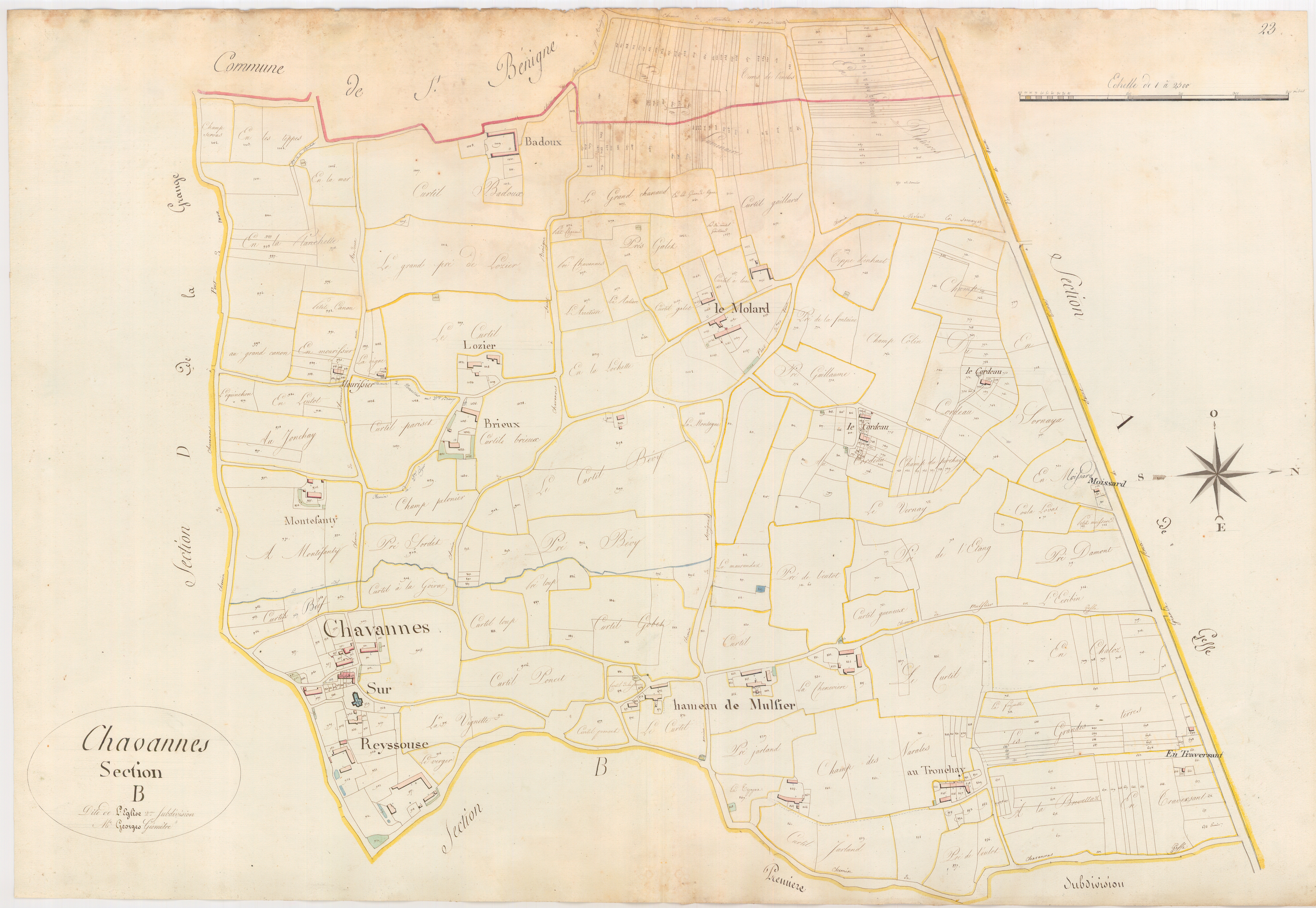 Chavannes-sur-Reyssouze - 3 P 10133-5 - 3 P 10133-5 -  Feuille 2  (1812)