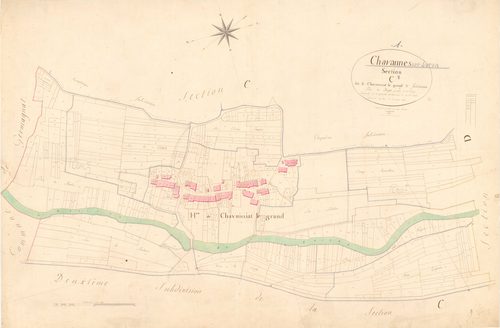 Chavannes-sur-Suran - 3 P 5166 - 3 P 5166 -  Feuille 3  (1827)