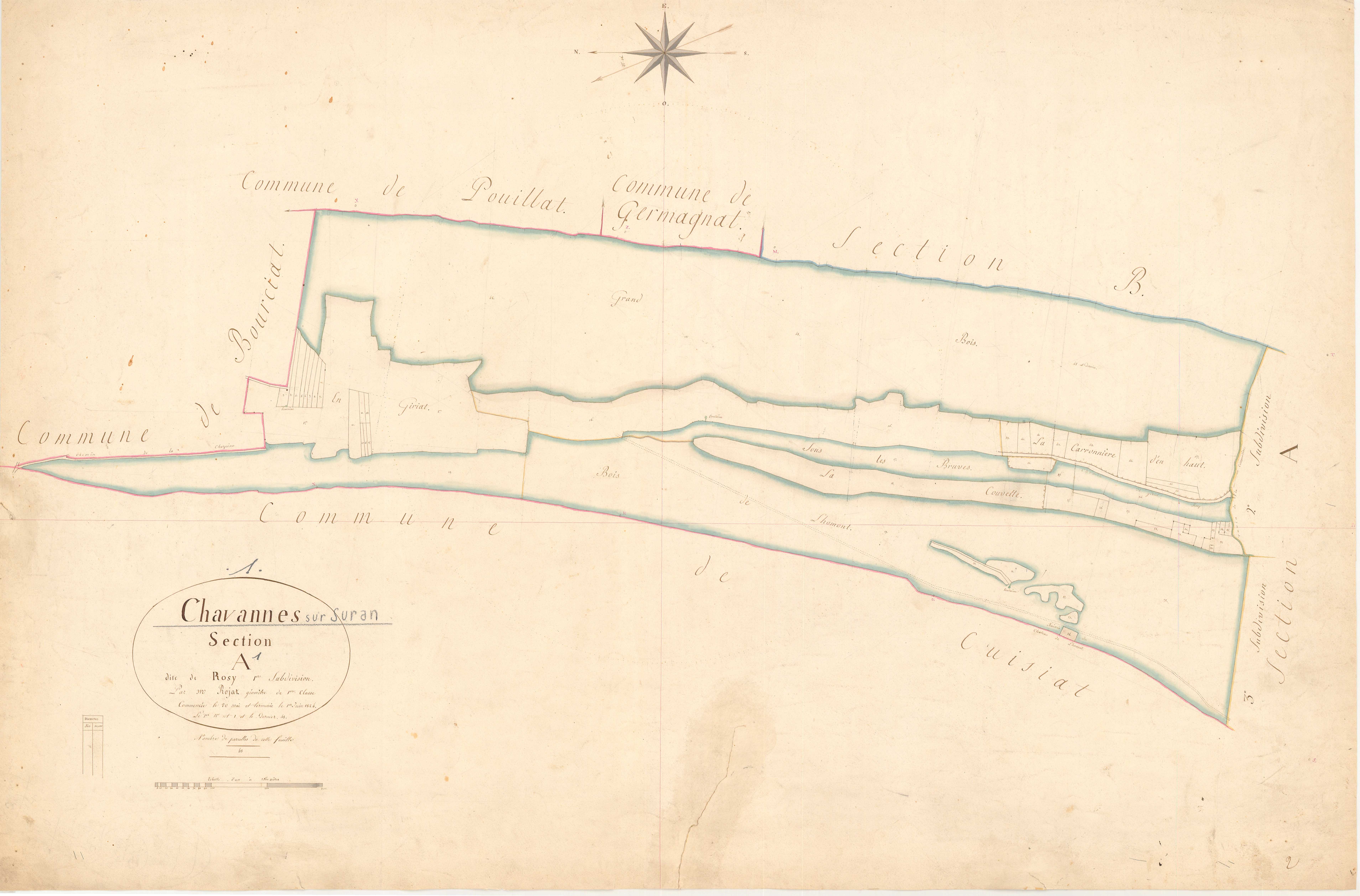 Chavannes-sur-Suran - 3 P 5159 - 3 P 5159 -  Feuille 1  (1827)