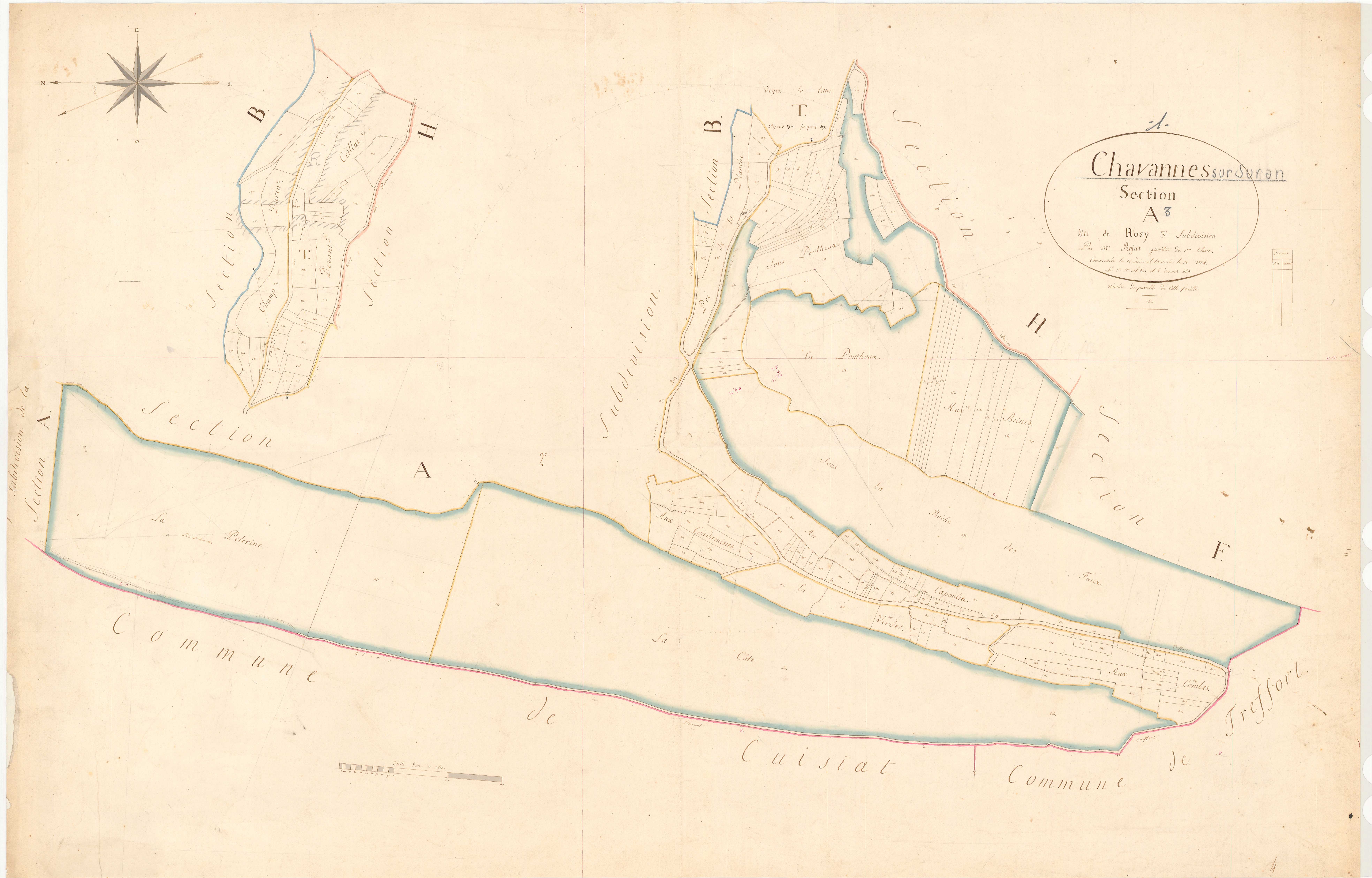 Chavannes-sur-Suran - 3 P 5161 - 3 P 5161 -  Feuille 3  (1827)