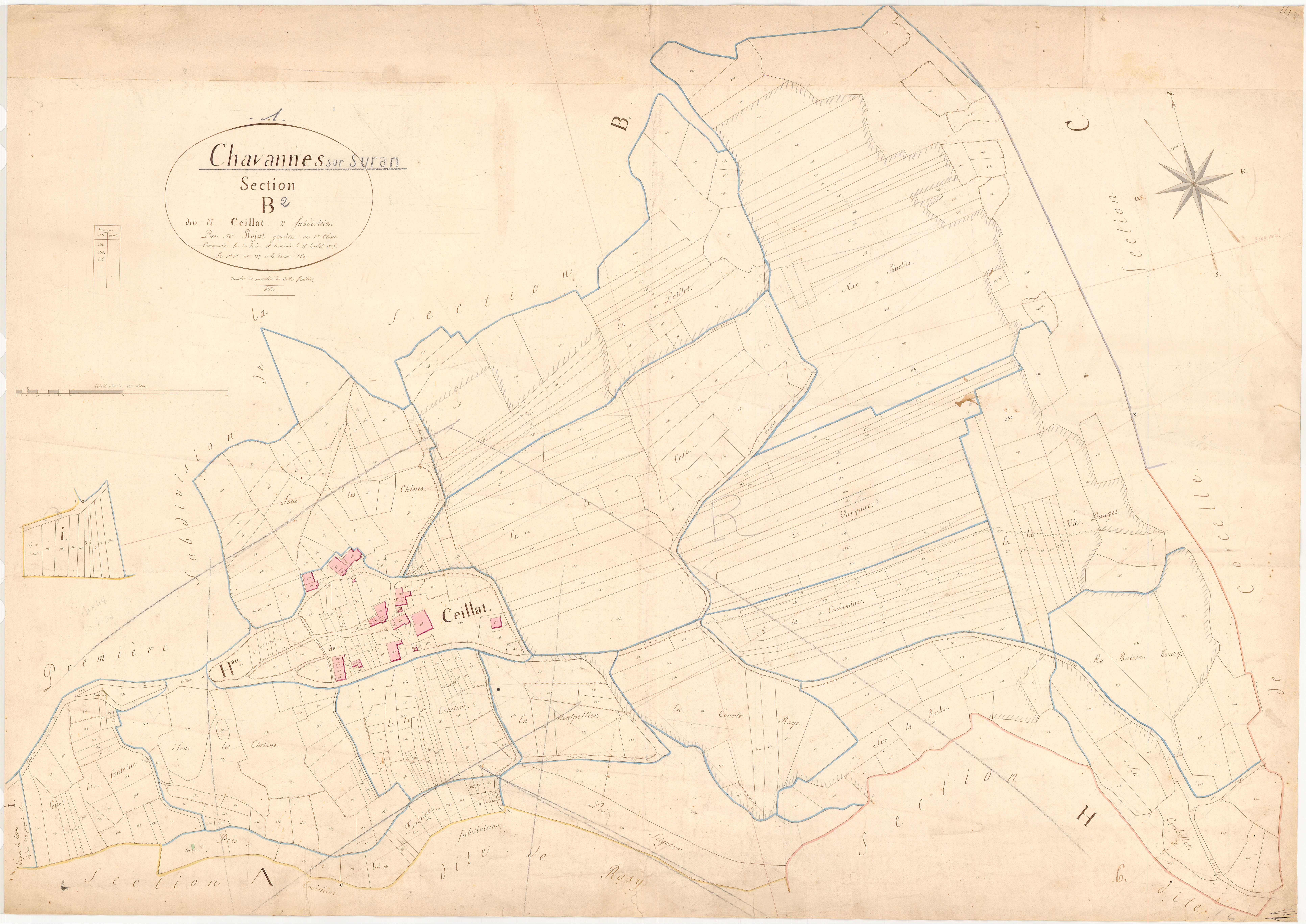 Chavannes-sur-Suran - 3 P 5163 - 3 P 5163 -  Feuille 2  (1827)