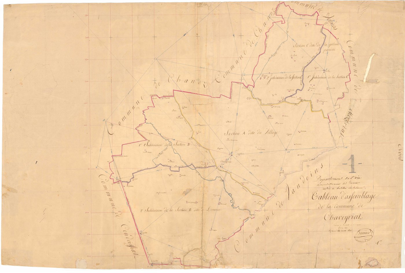 Chaveyriat - 3 P 5188 - 3 P 5188 -  Tableau d'assemblage  (1811)