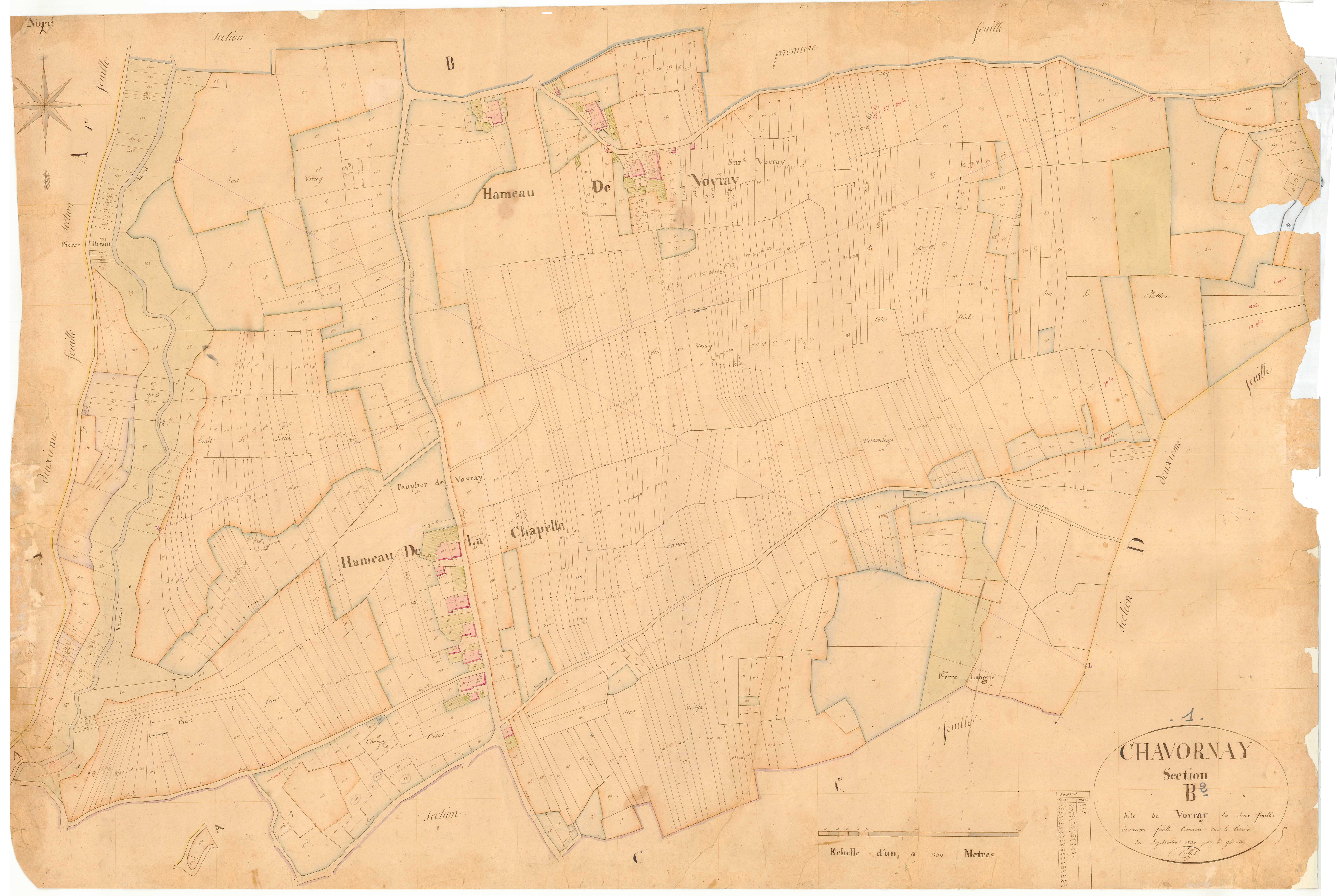 Chavornay - 3 P 5197 - 3 P 5197 -  Feuille 2  (1830)