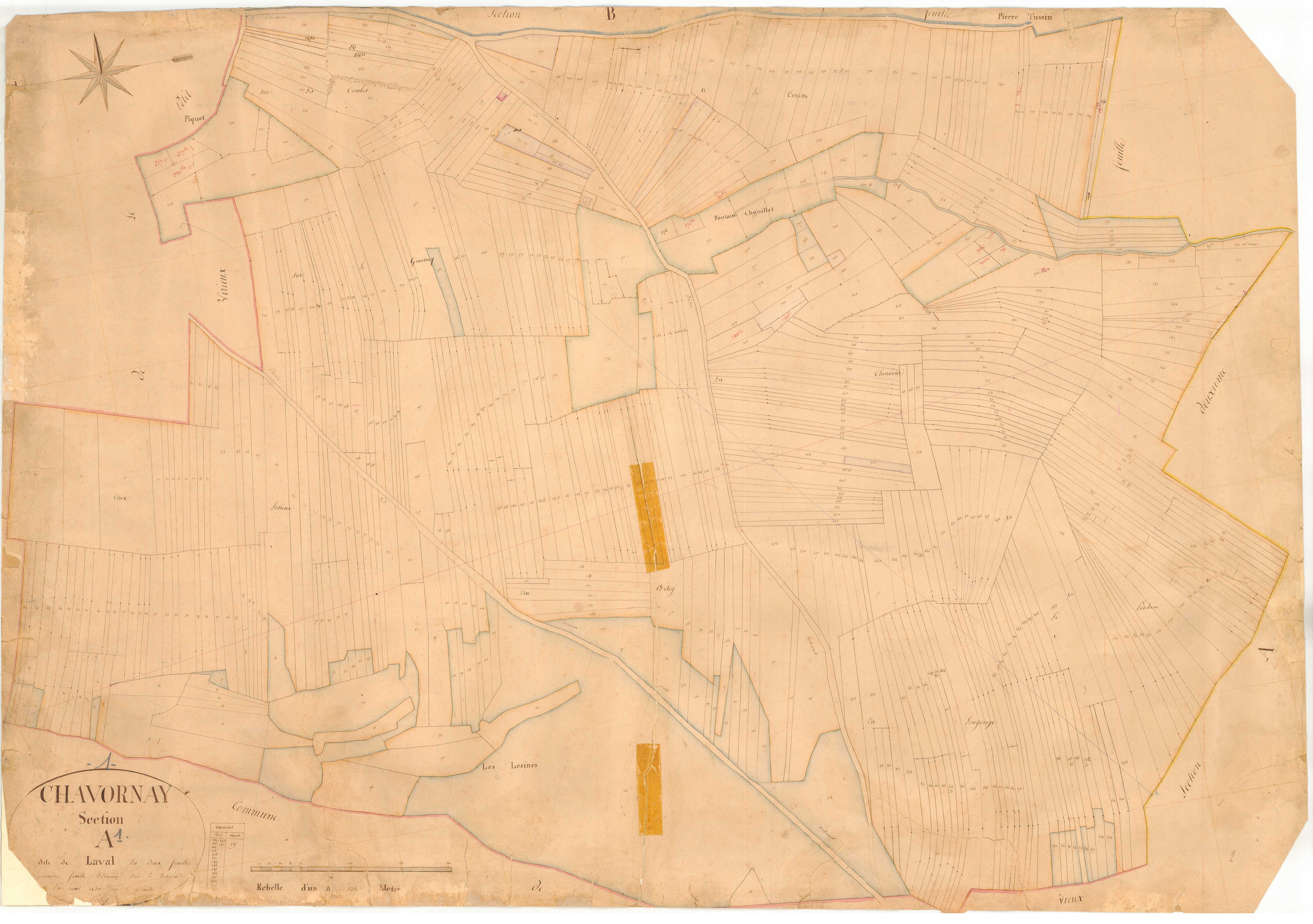 Chavornay - 3 P 5194 - 3 P 5194 -  Feuille 1  (1830)