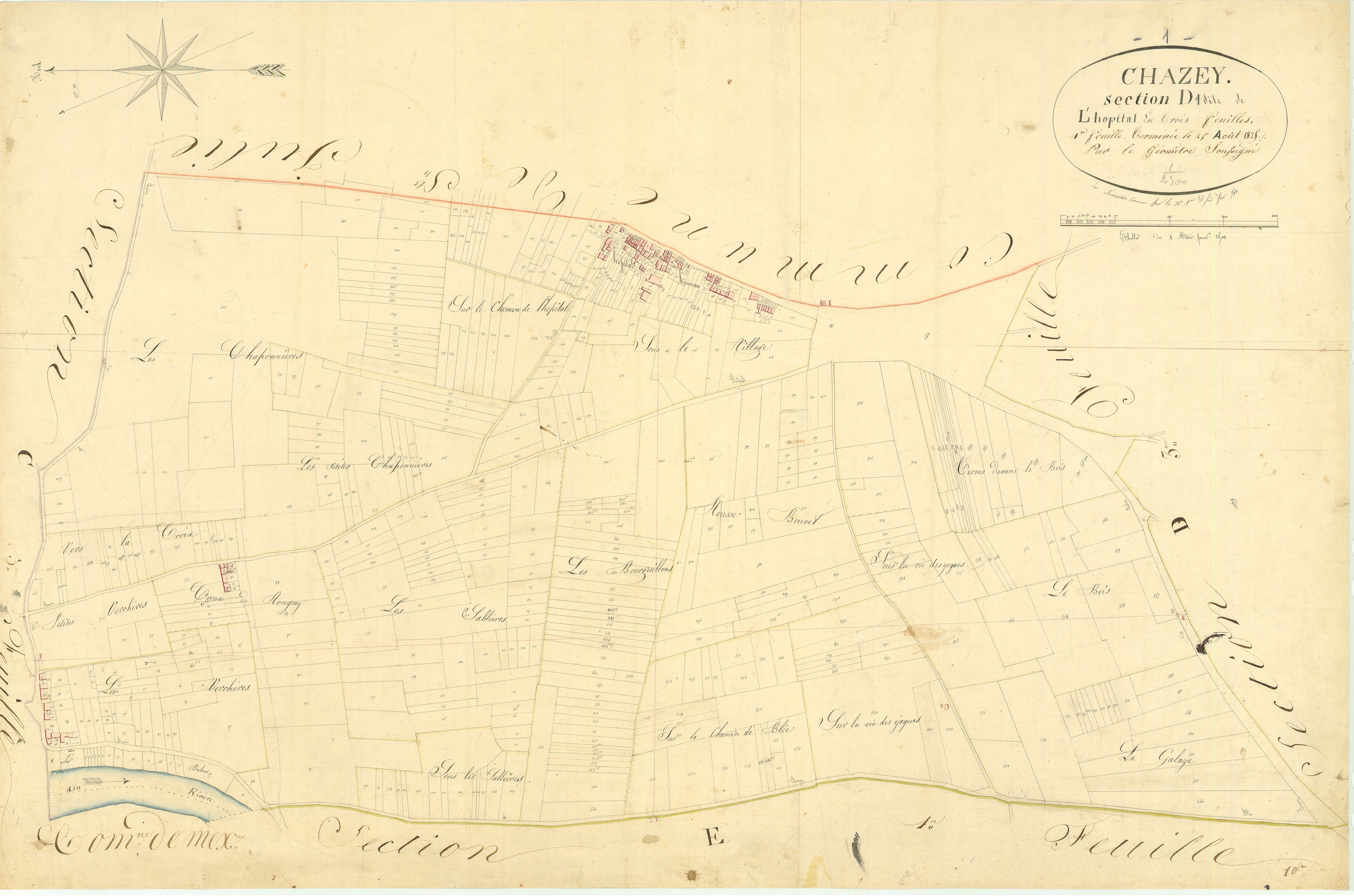 Chazey-sur-Ain - 3 P 5229 - 3 P 5229 -  Feuille 1  (1825)