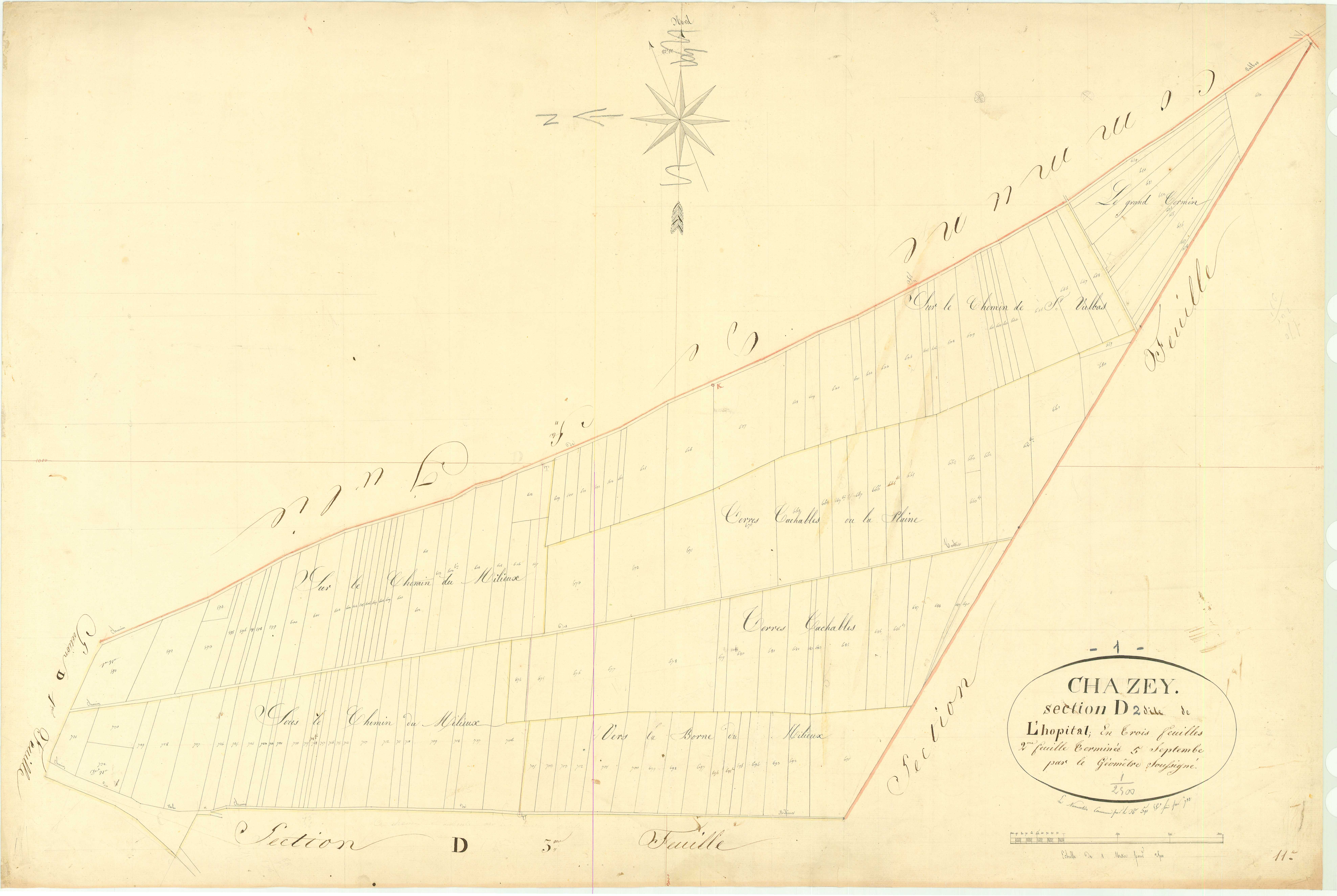 Chazey-sur-Ain - 3 P 5230 - 3 P 5230 -  Feuille 2  (1825)