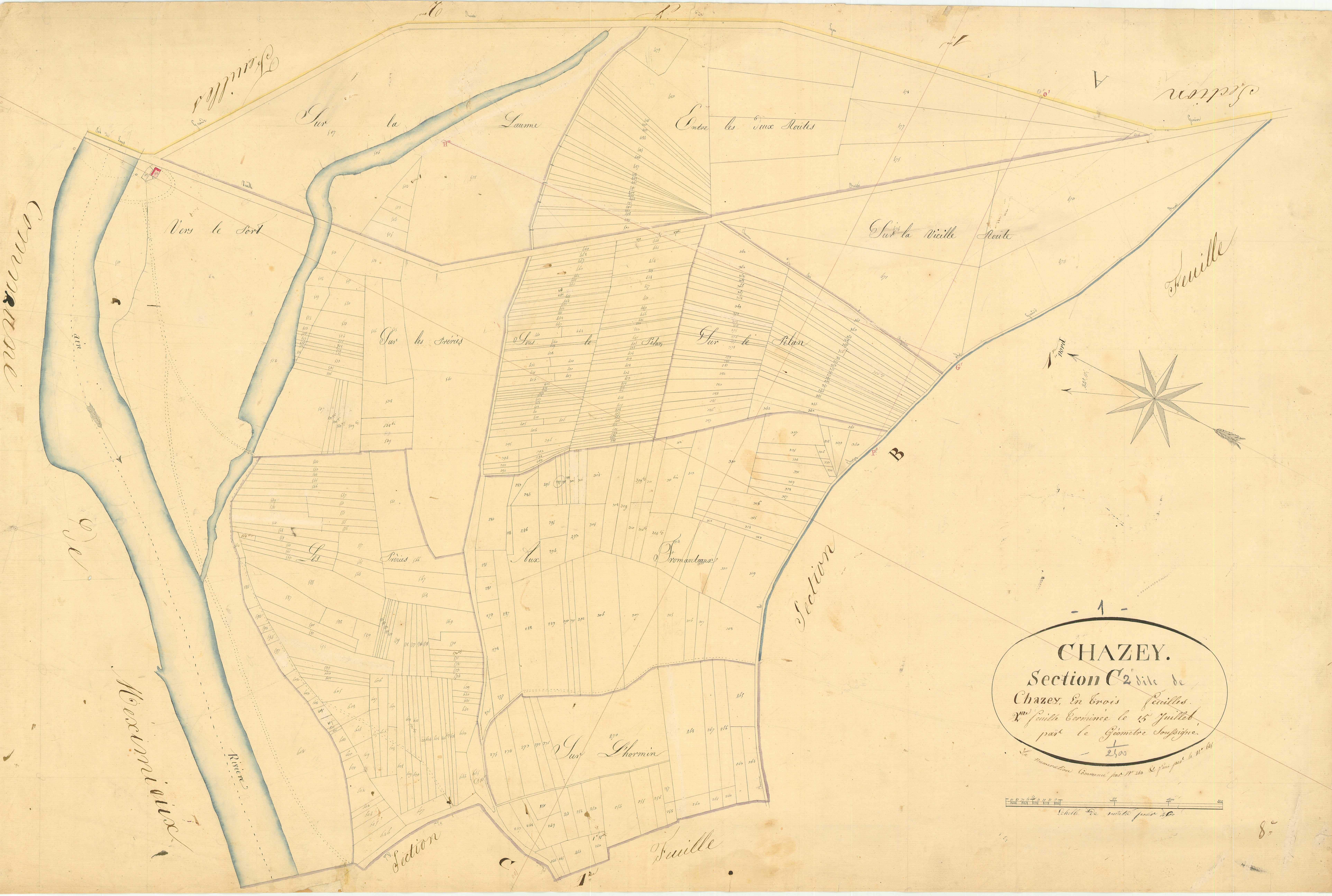 Chazey-sur-Ain - 3 P 5227 - 3 P 5227 -  Feuille 2  (1825)