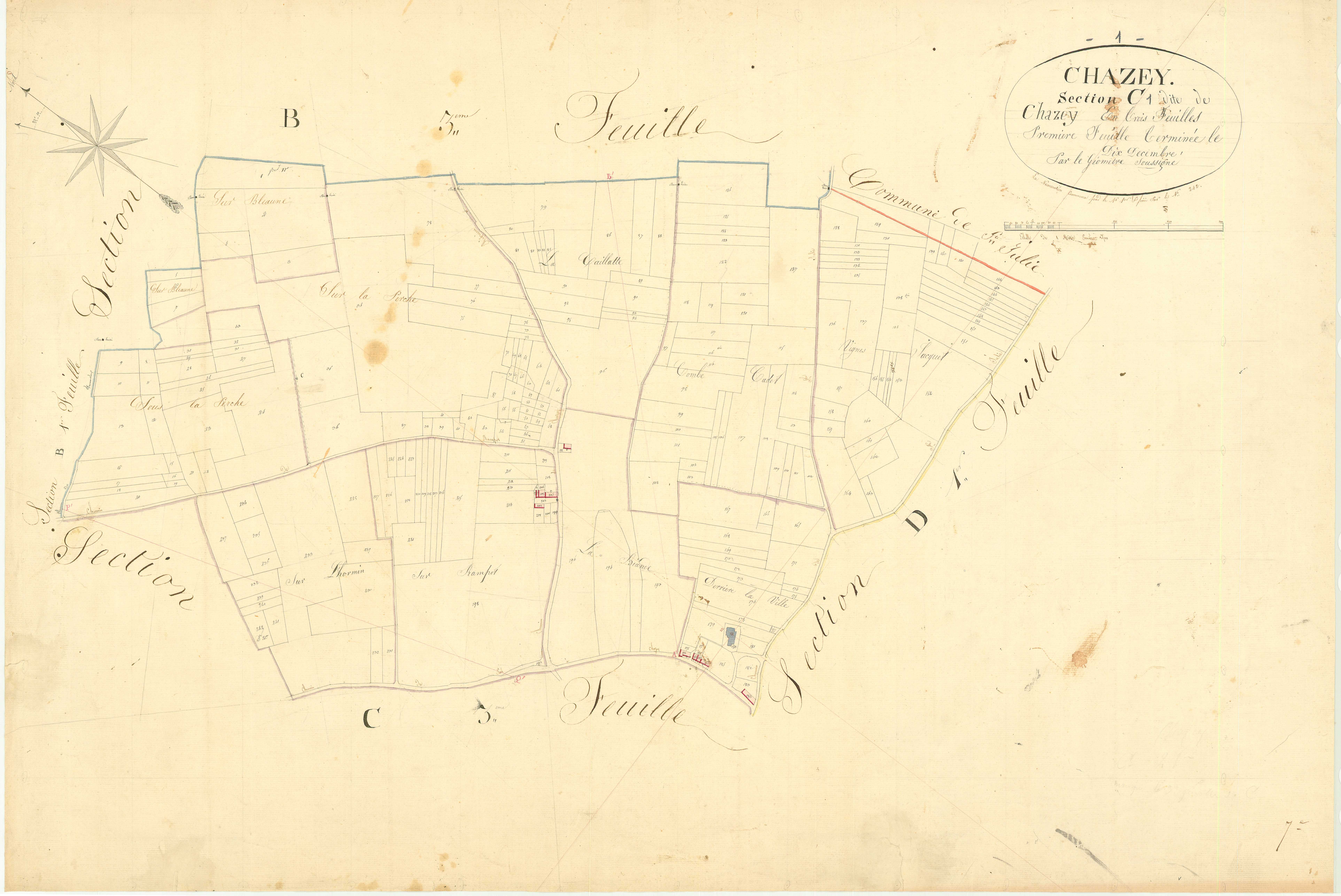 Chazey-sur-Ain - 3 P 5226 - 3 P 5226 -  Feuille 1  (1825)