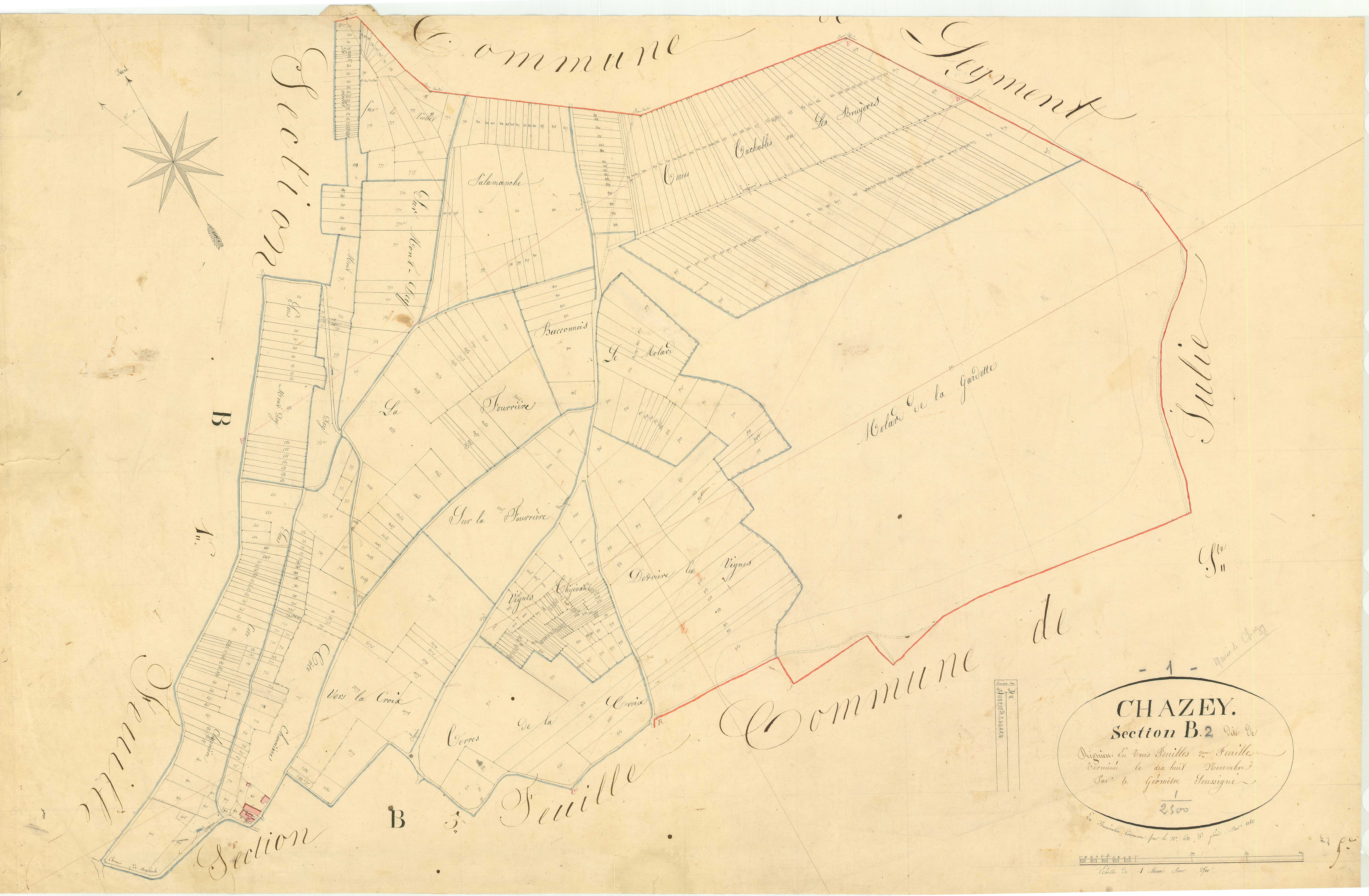 Chazey-sur-Ain - 3 P 5224 - 3 P 5224 -  Feuille 2  (1825)