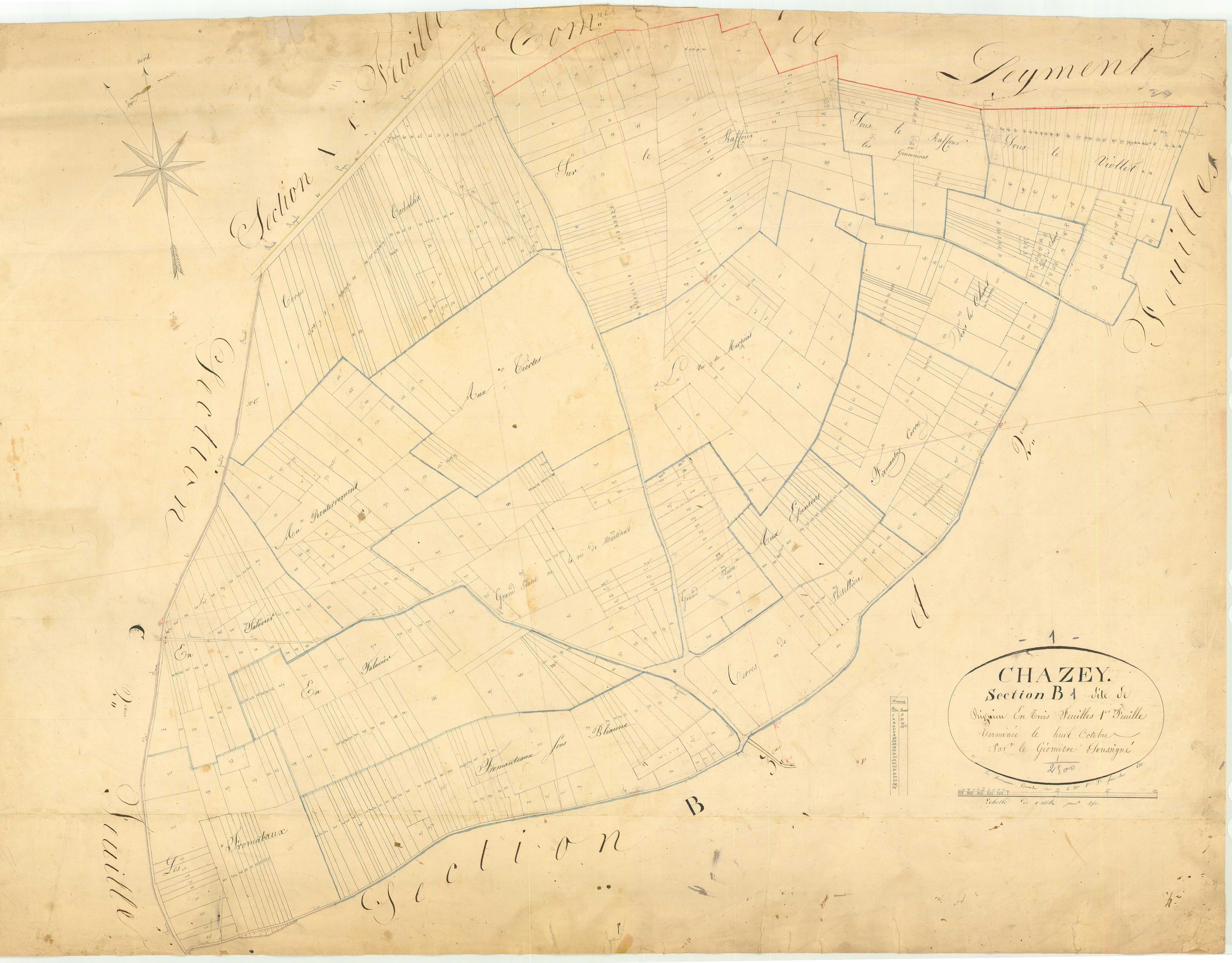 Chazey-sur-Ain - 3 P 5223 - 3 P 5223 -  Feuille 1  (1825)