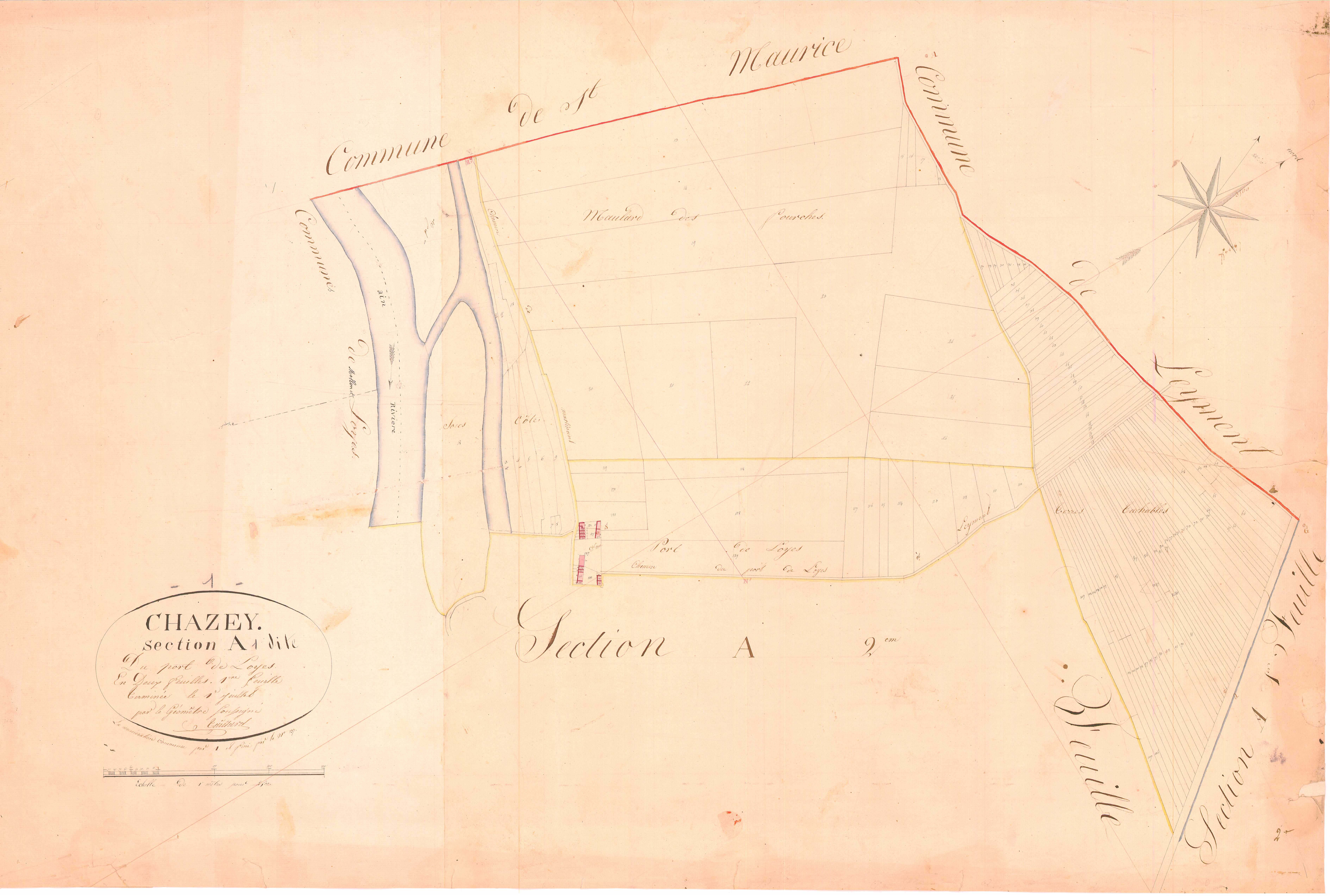 Chazey-sur-Ain - 3 P 5221 - 3 P 5221 -  Feuille 1  (1825)