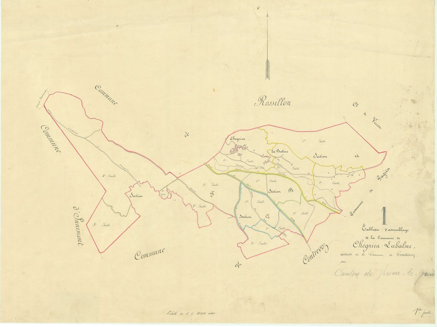 Cheignieu-la-Balme - 3 P 5241 - 3 P 5241 -  Tableau d'assemblage  (1855)