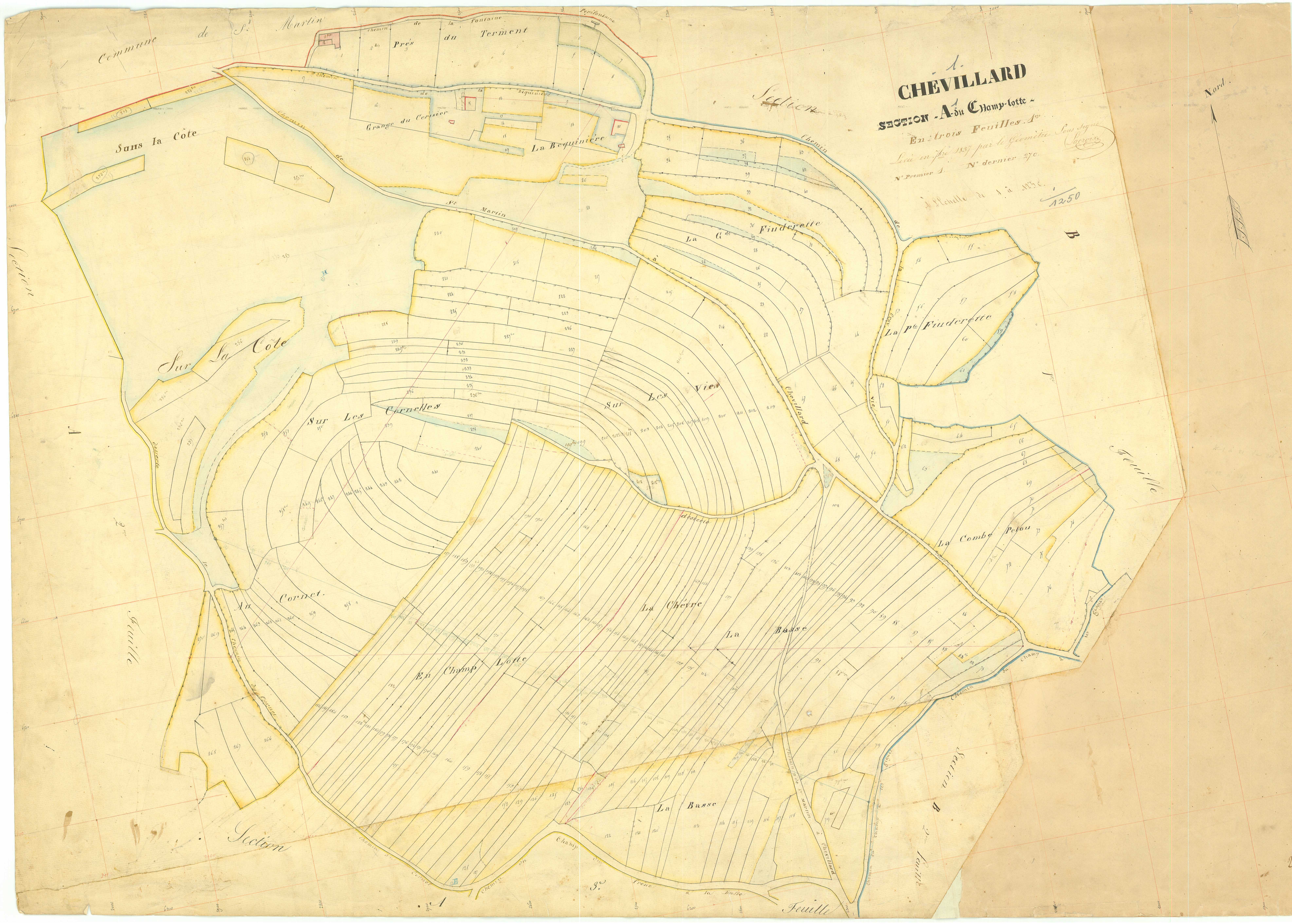 Chevillard - 3 P 5245 - 3 P 5245 -  Feuille 1  (1837)