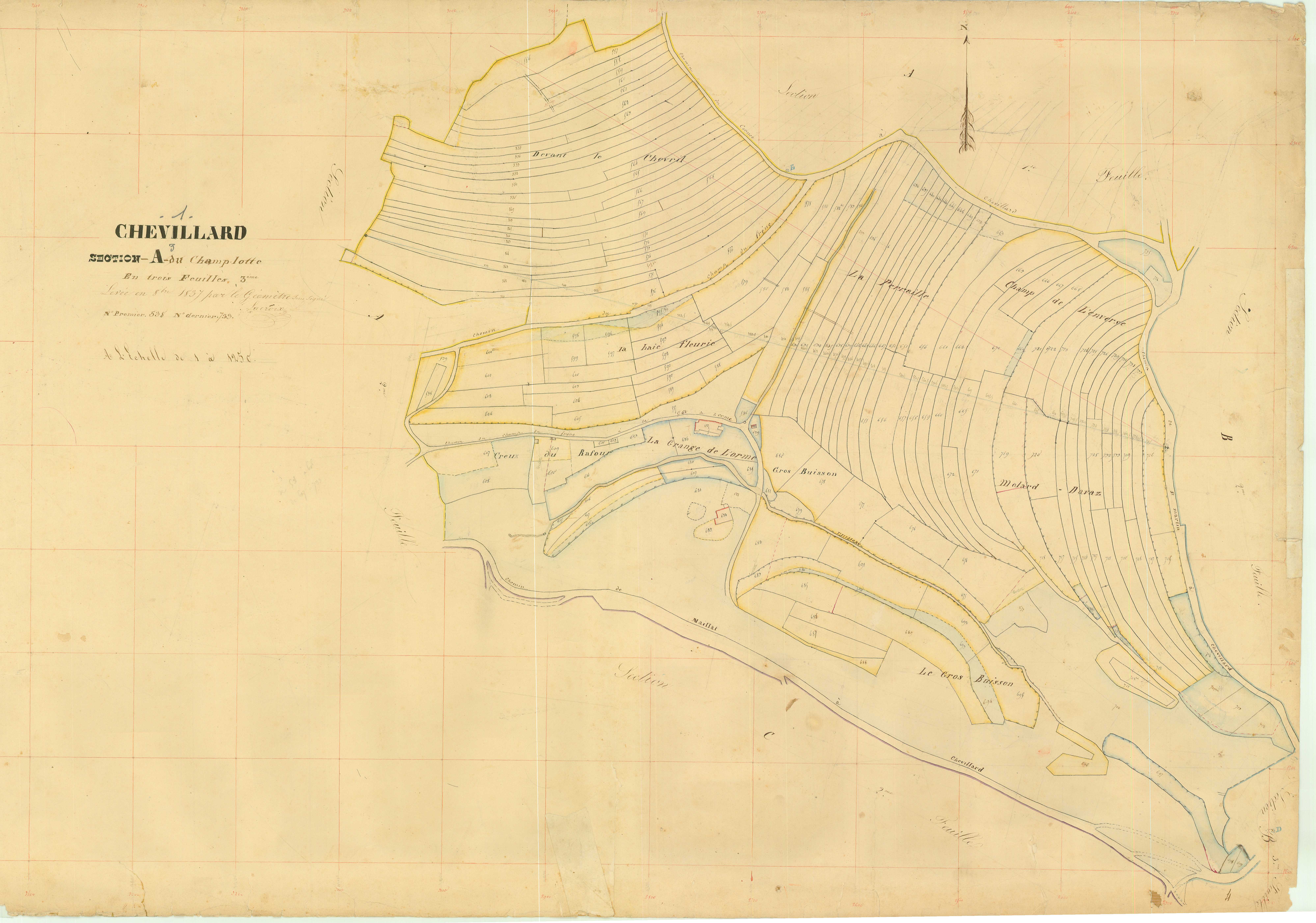 Chevillard - 3 P 5247 - 3 P 5247 -  Feuille 3  (1837)