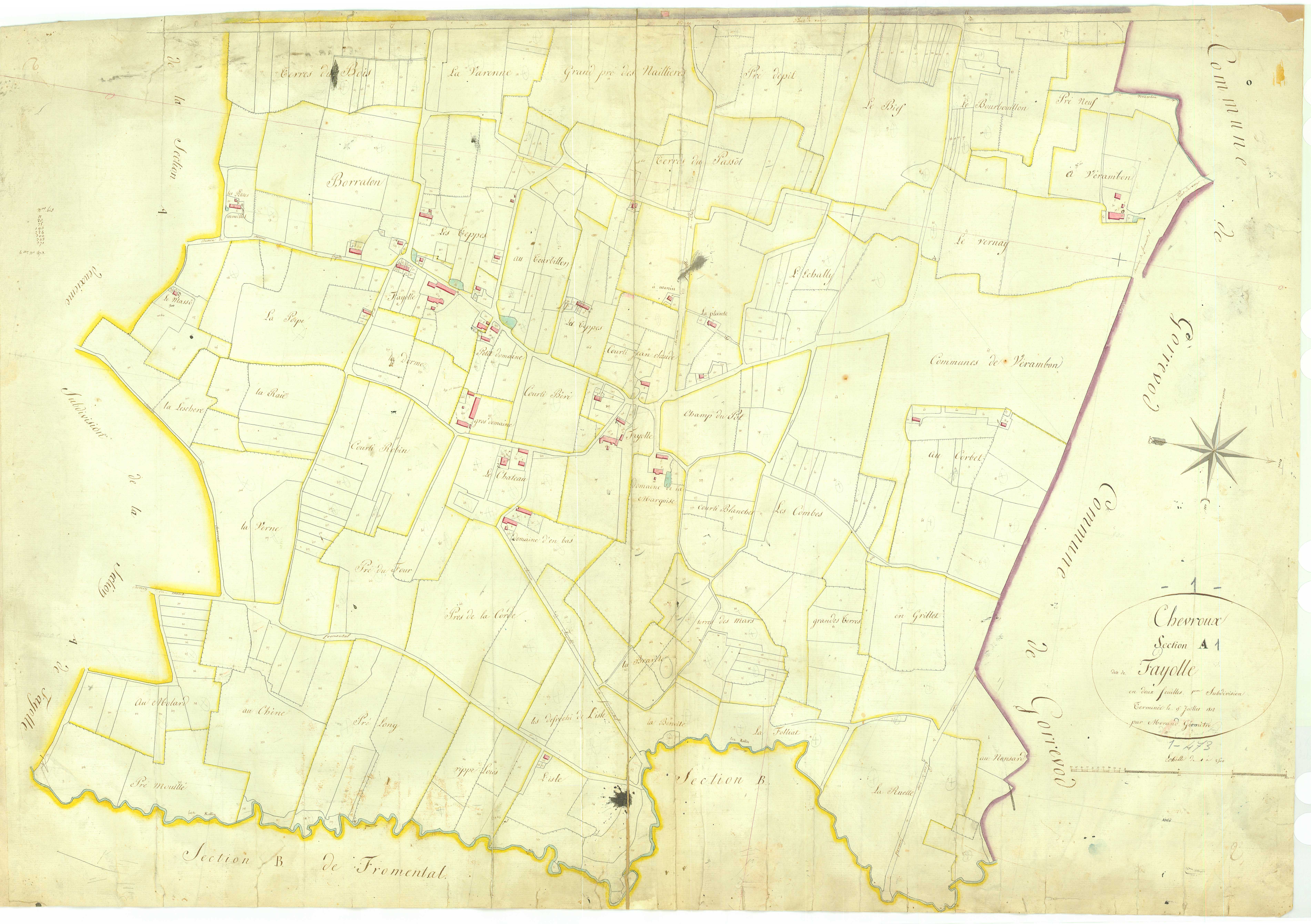 Chevroux - 3 P 5254 - 3 P 5254 -  Feuille 1  (1812)