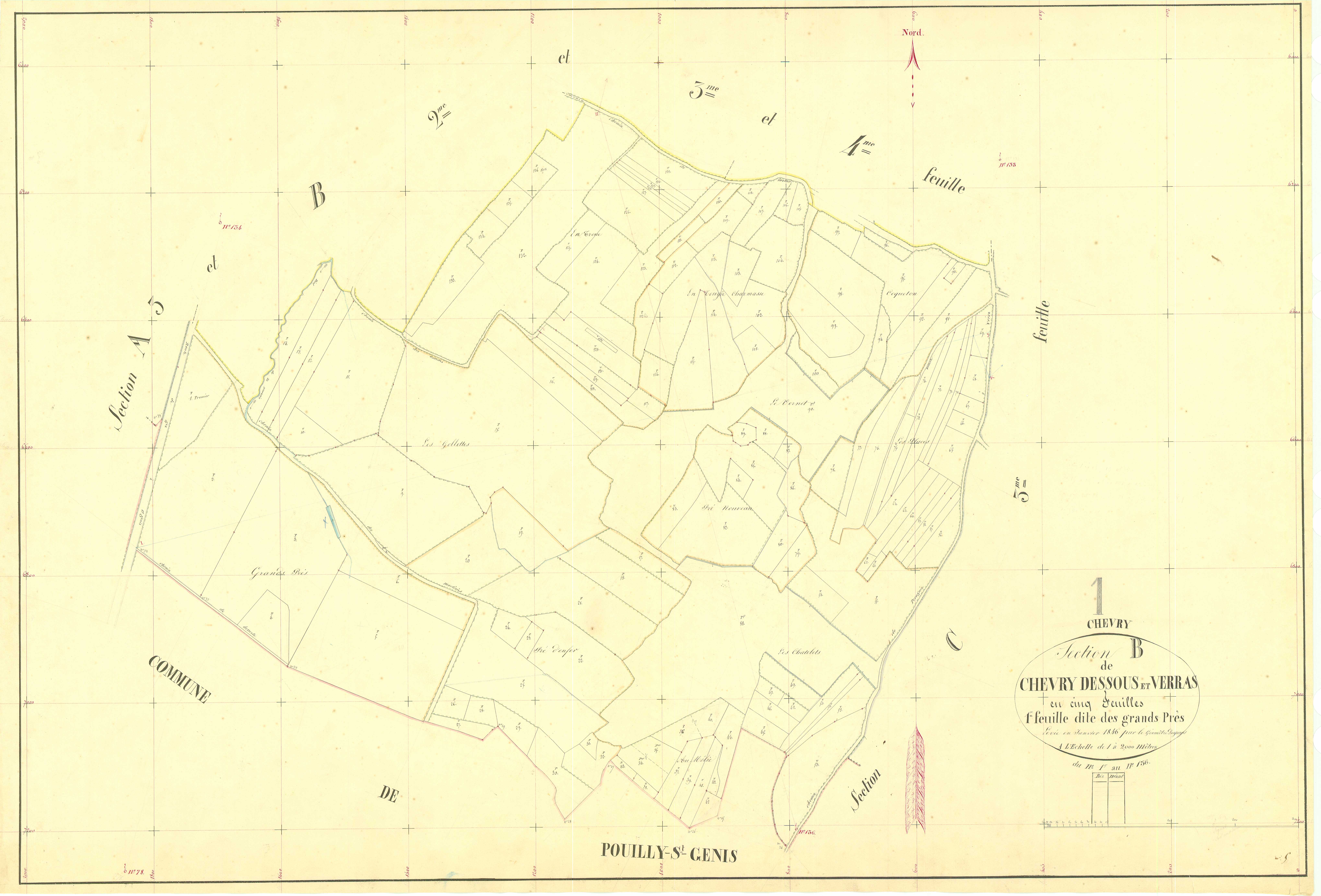 Chevry - 3 P 5267 - 3 P 5267 -  Feuille 1  (1845)