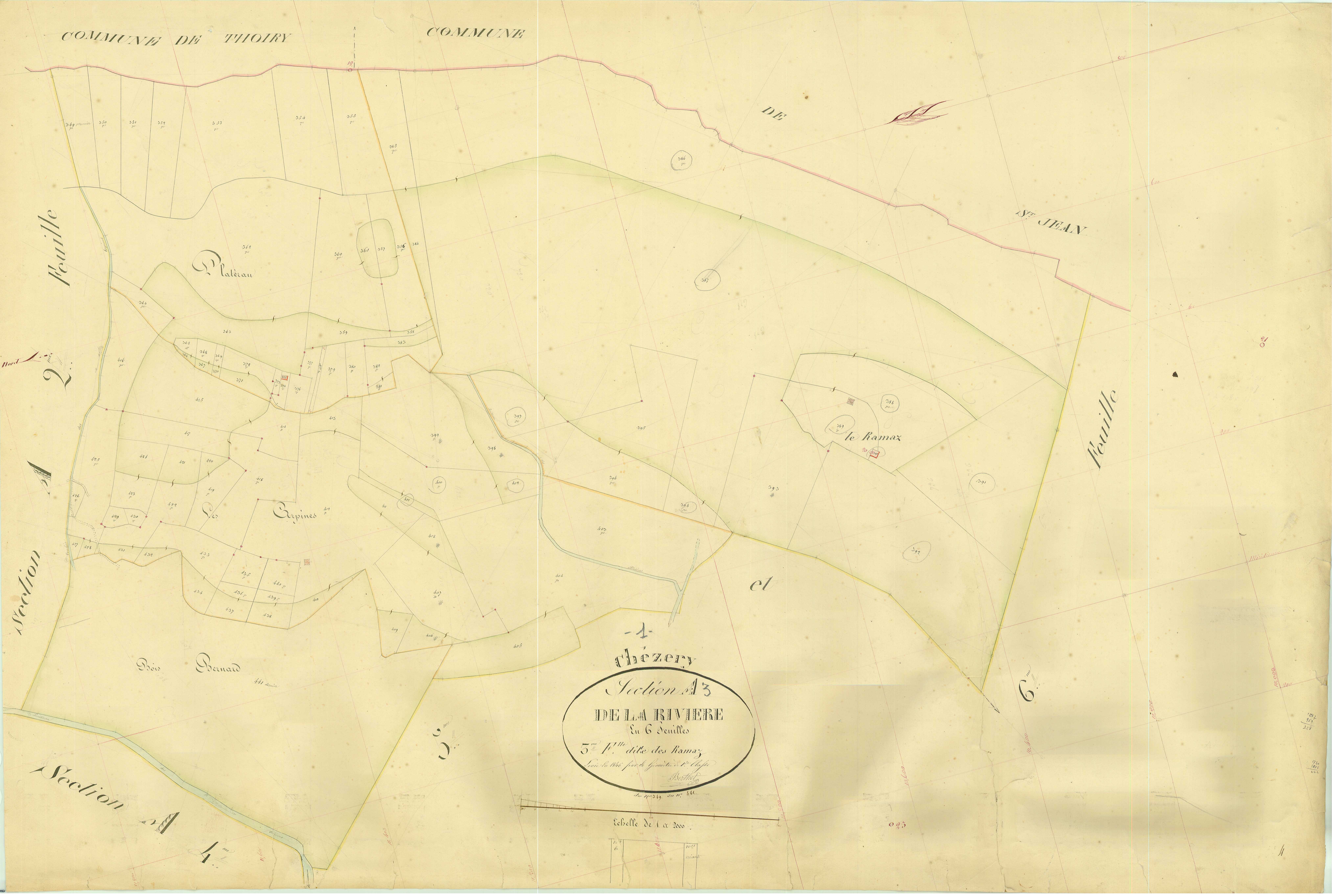 Chézery - 3 P 5278 - 3 P 5278 -  Feuille 3  (1846)