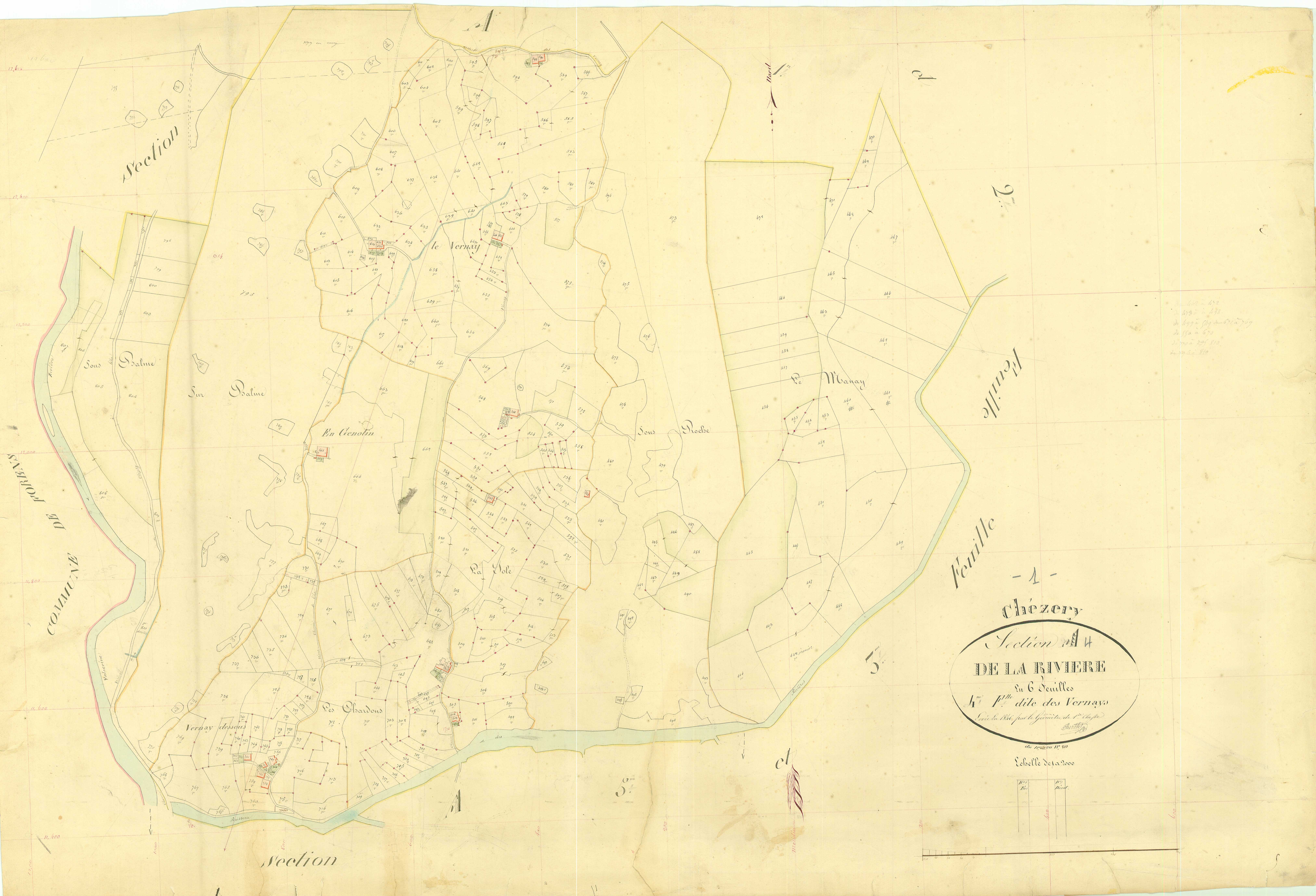 Chézery - 3 P 5279 - 3 P 5279 -  Feuille 4  (1846)