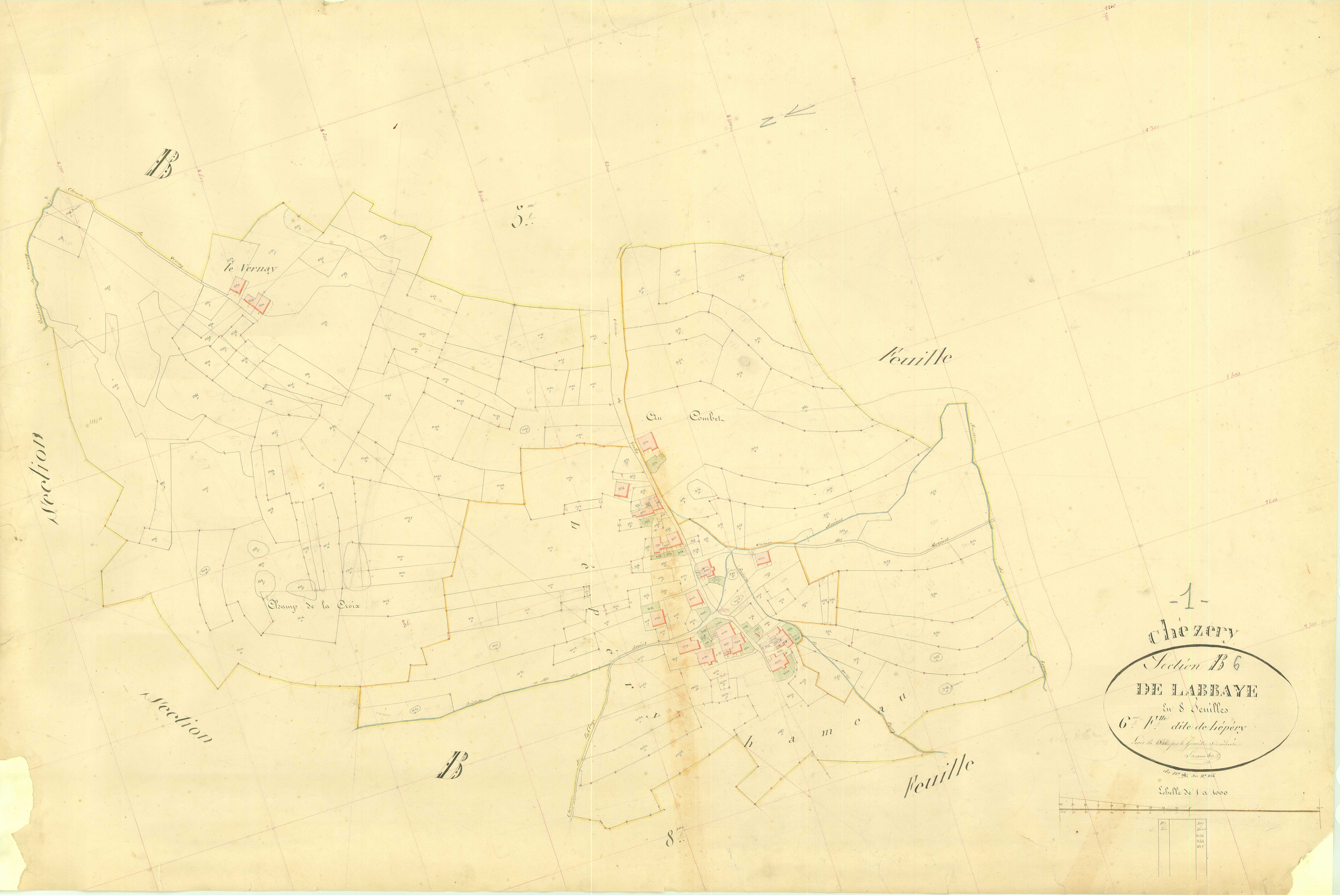 Chézery - 3 P 5287 - 3 P 5287 -  Feuille 6  (1846)