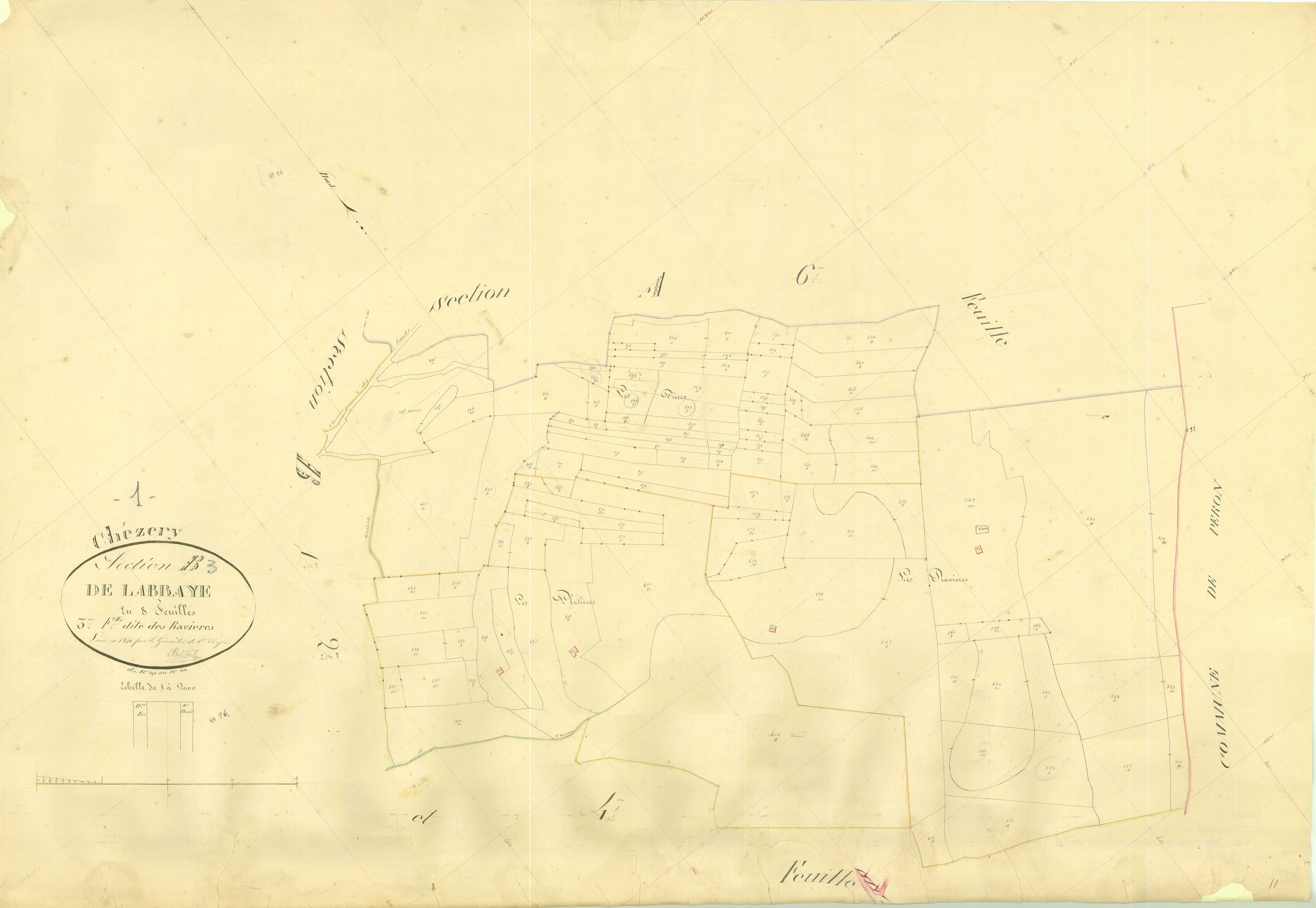 Chézery - 3 P 5284 - 3 P 5284 -  Feuille 3  (1846)
