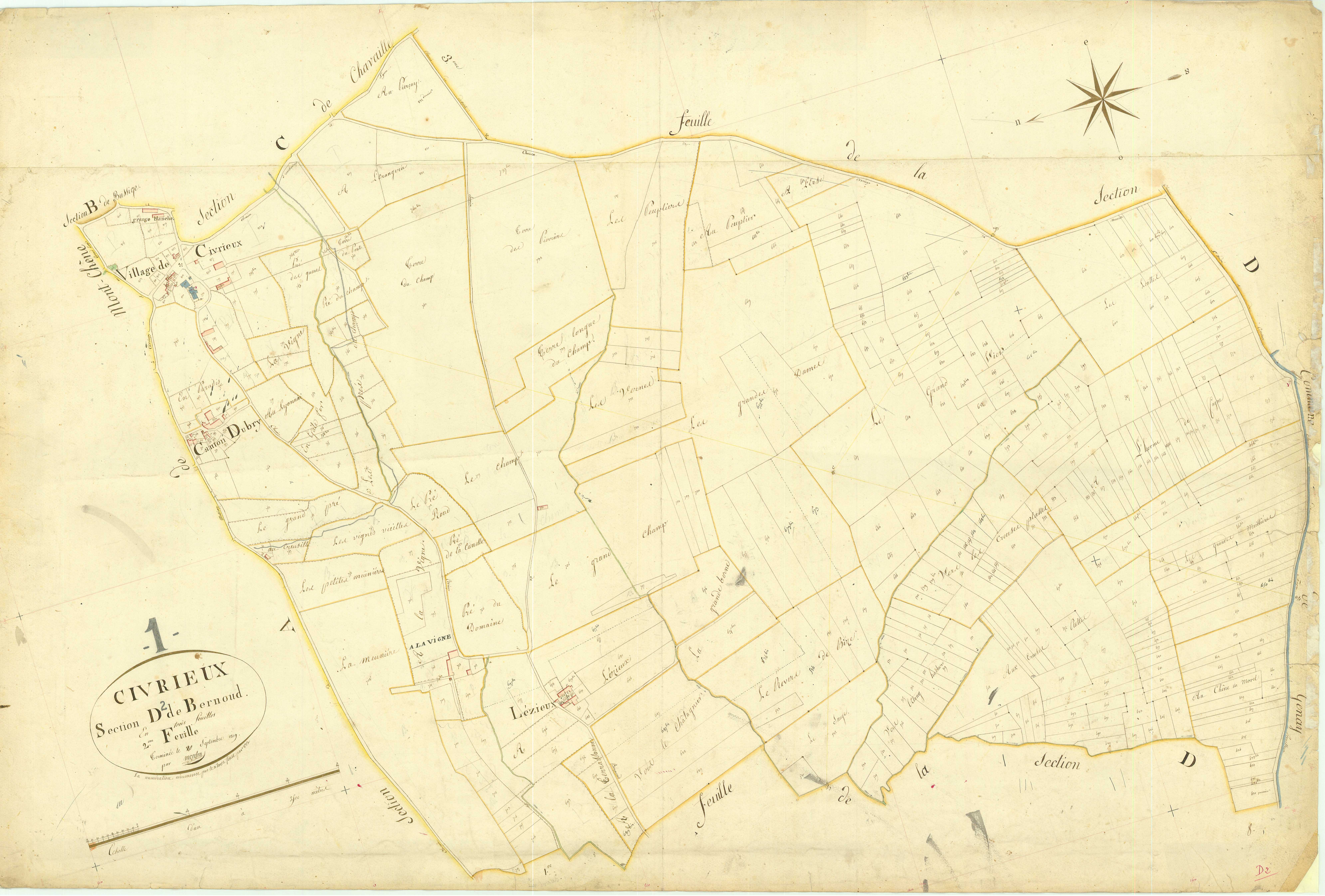 Civrieux - 3 P 5312 - 3 P 5312 -  Feuille 2  (1819)